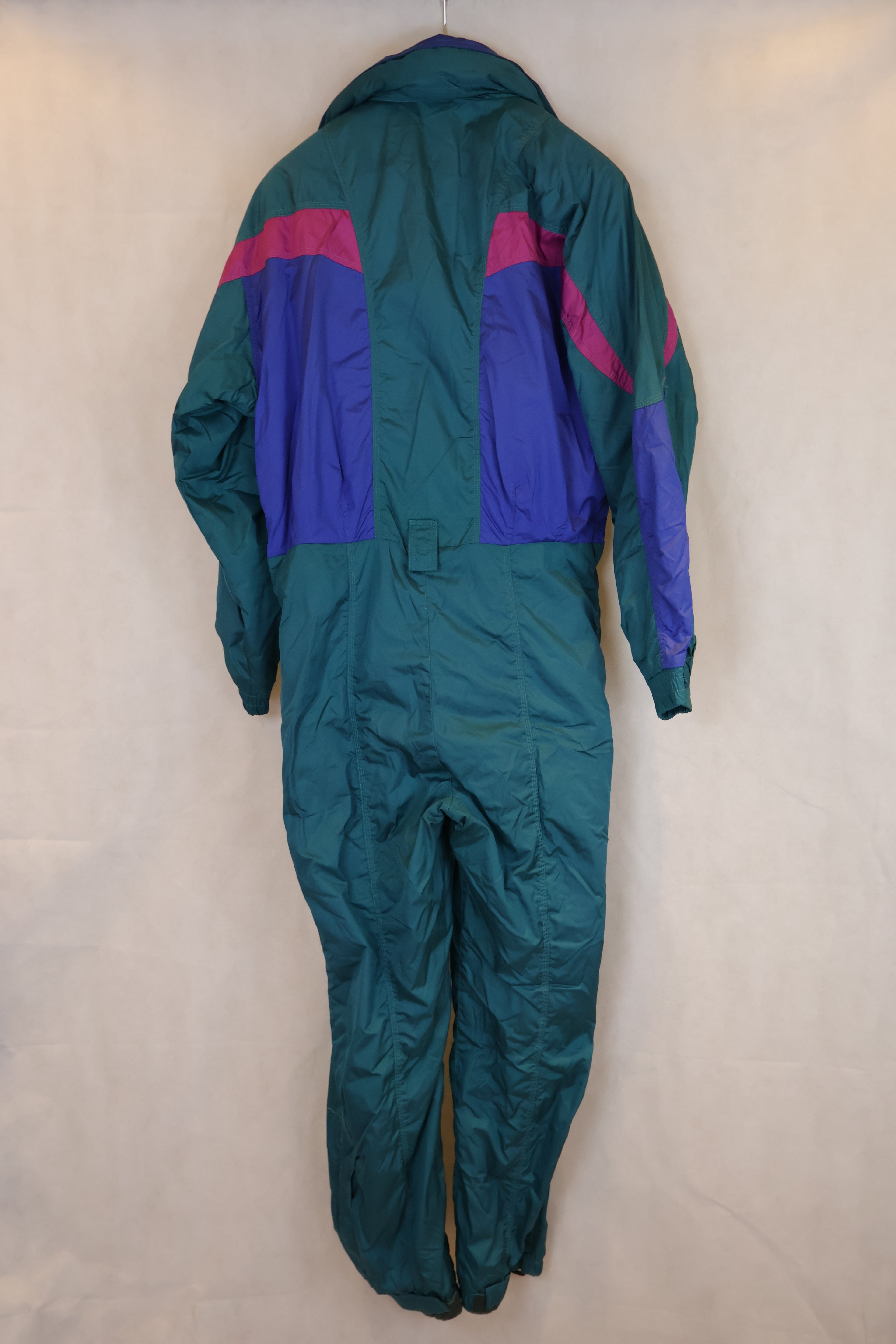 Vintage Skioverall in XL Grün/blau