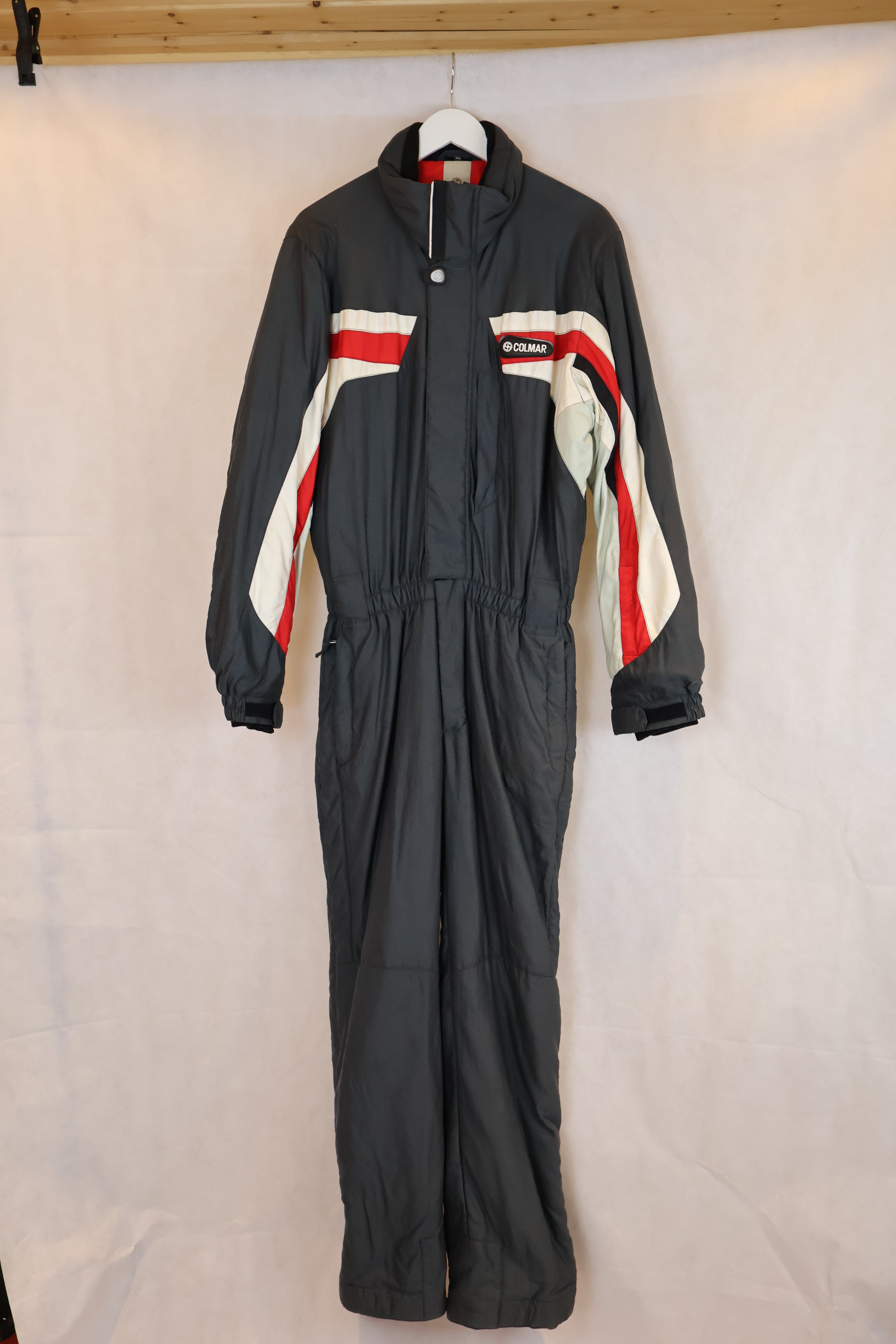 Vintage Skioverall von COLMAR in grau/rot in L