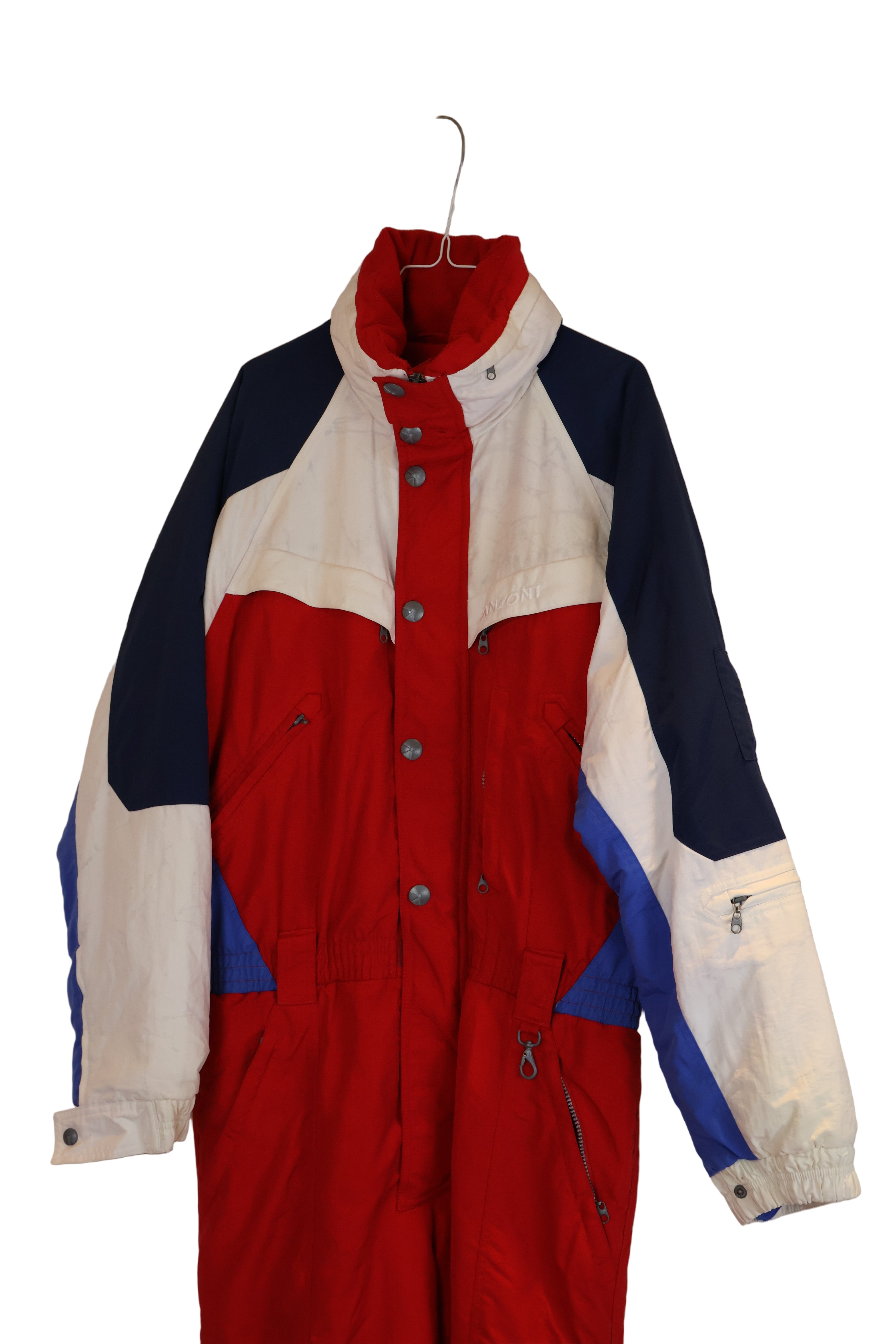 Vintage Skioverall von Schöffel in rot/weiss in L/XL