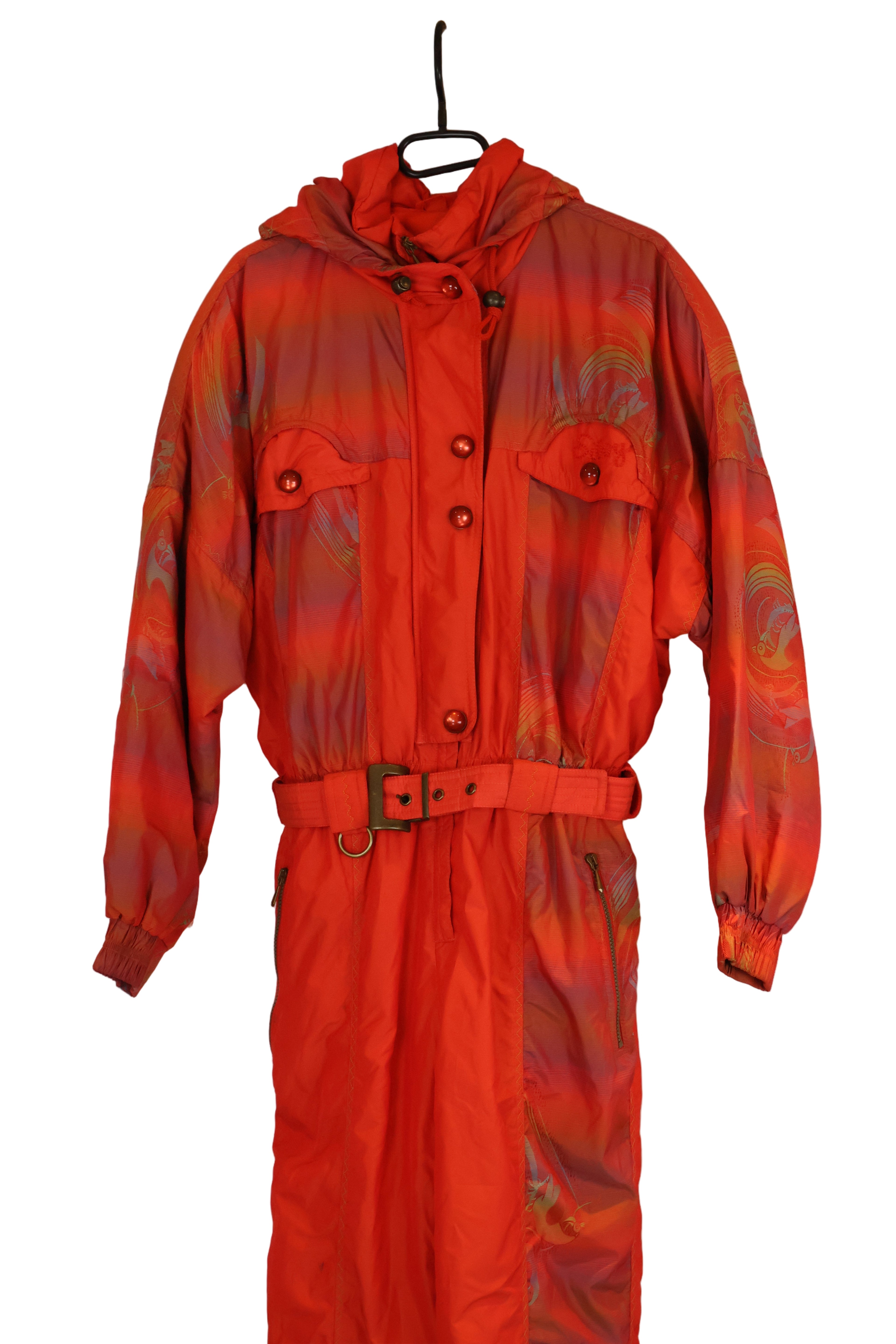 Vintage Skioverall von Silvy in rot/fade M in SIZE 46