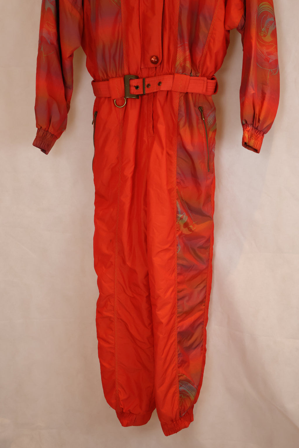 Vintage Skioverall von Silvy in rot/fade M in SIZE 46
