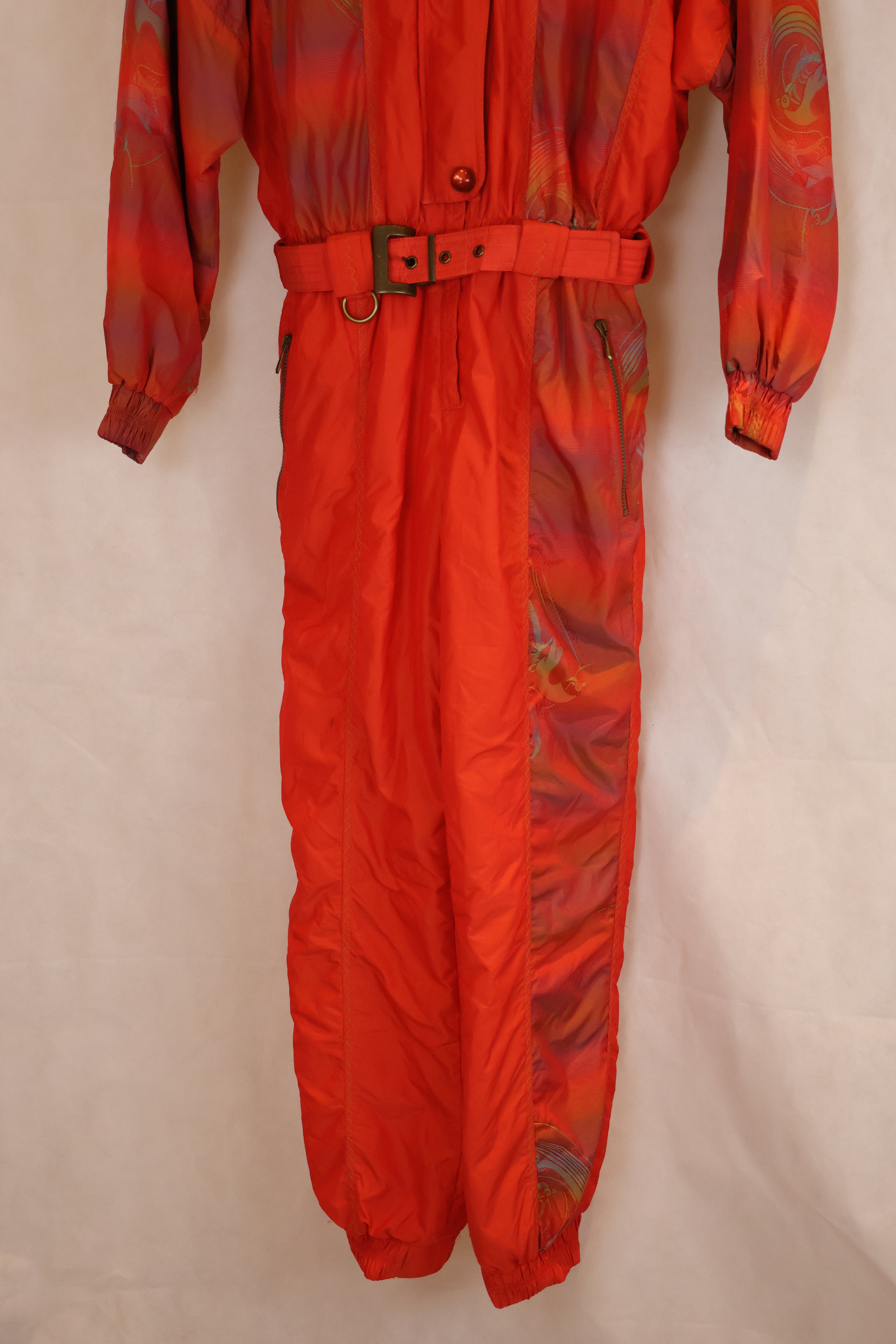 Vintage Skioverall von Silvy in rot/fade M in SIZE 46
