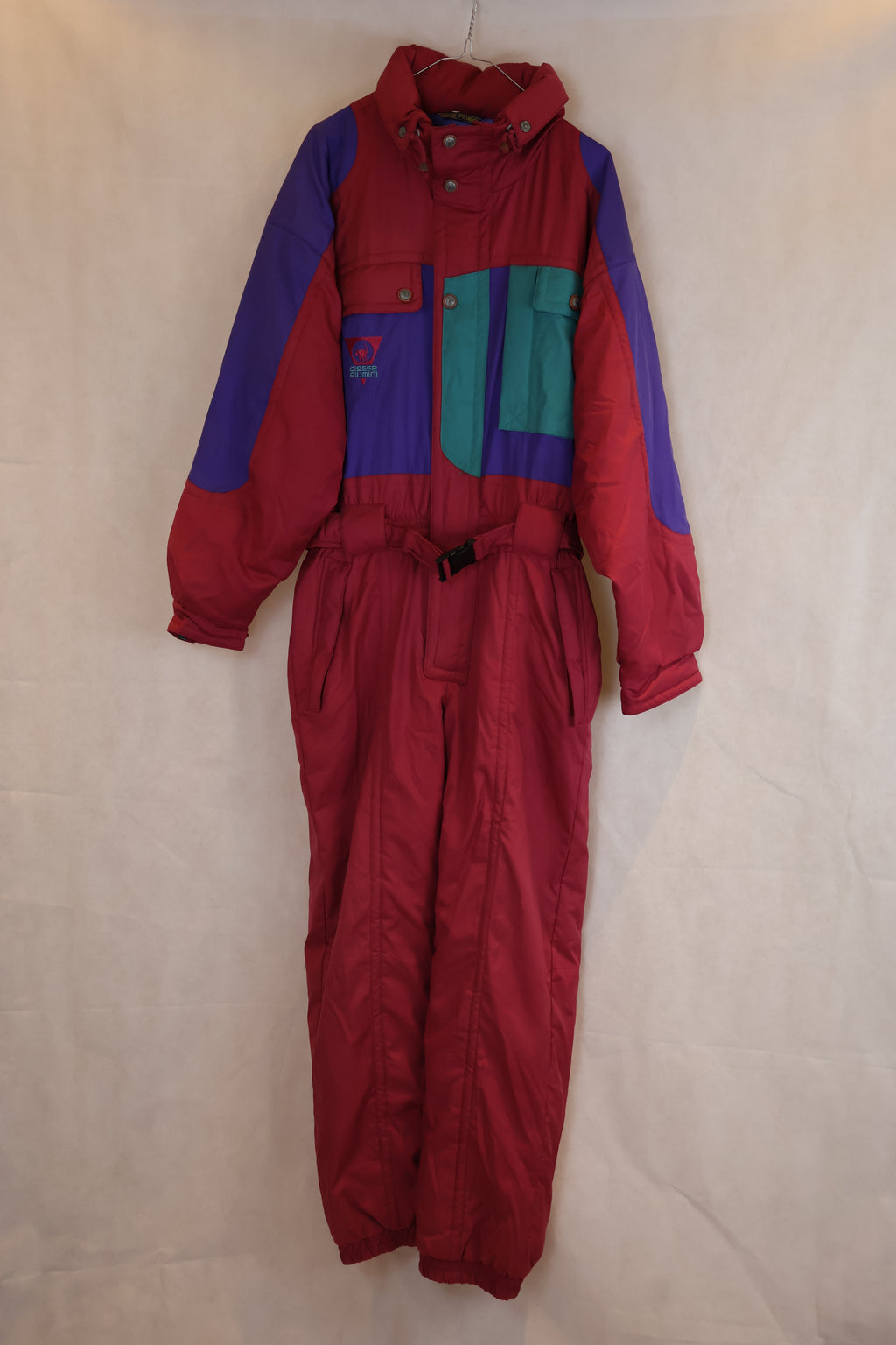 Vintage Skioverall von Dublin in rot/blau in L/XL