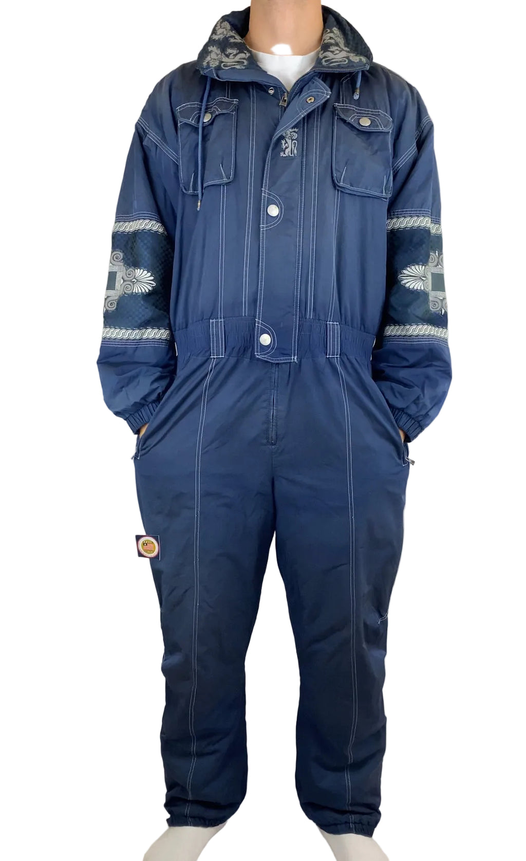 Vintage Skioverall in blau in L/XL