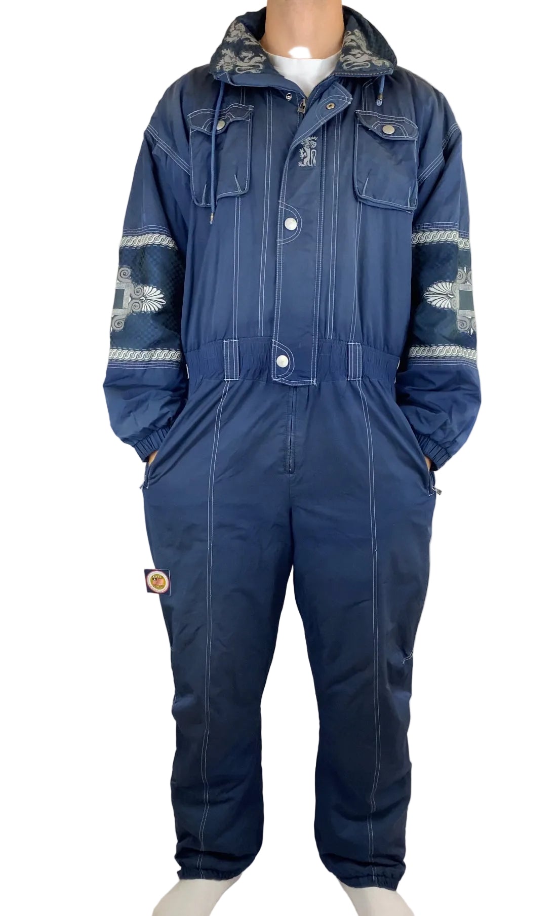 Vintage Skioverall in blau in L/XL