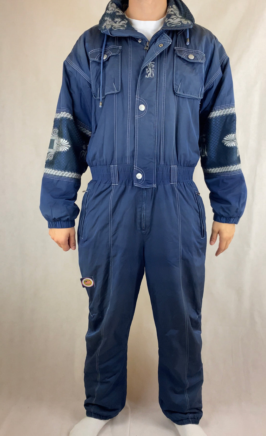Vintage Skioverall in blau in L/XL