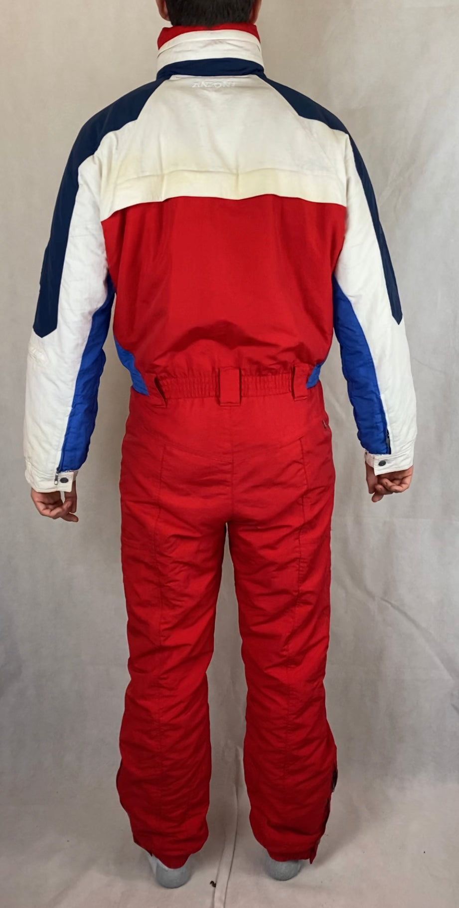 Vintage Skioverall von Schöffel in rot/weiss in L/XL
