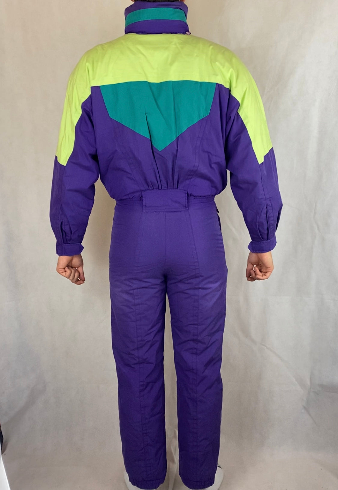 Vintage Skioverall von FILA in XL lila/grün in 48