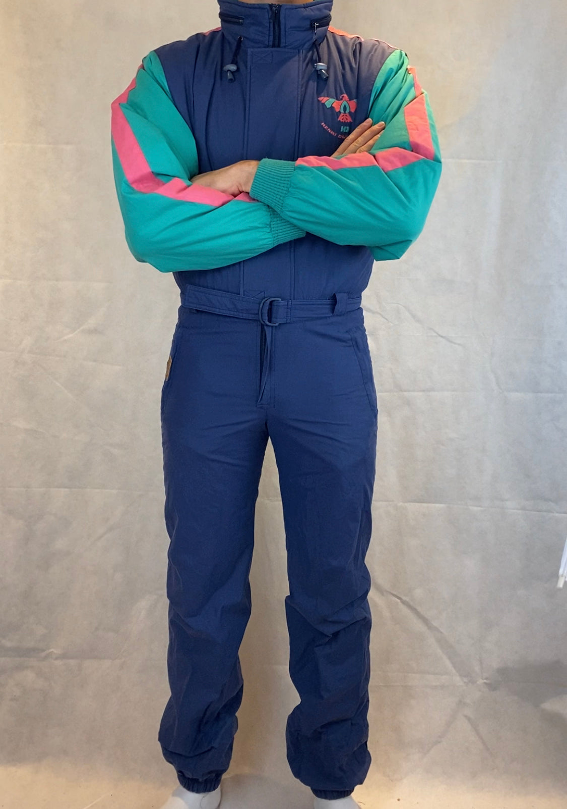 Vintage Skioverall von Henri  in Blau in M/L