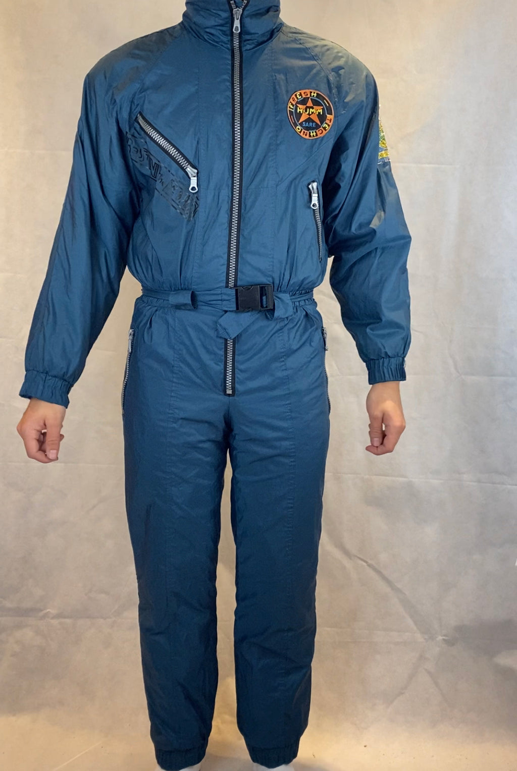 Vintage Skioverall von ELHO in Marineblau in M/L