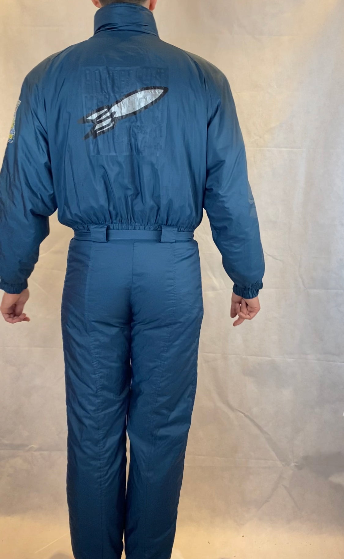 Vintage Skioverall von ELHO in Marineblau in M/L