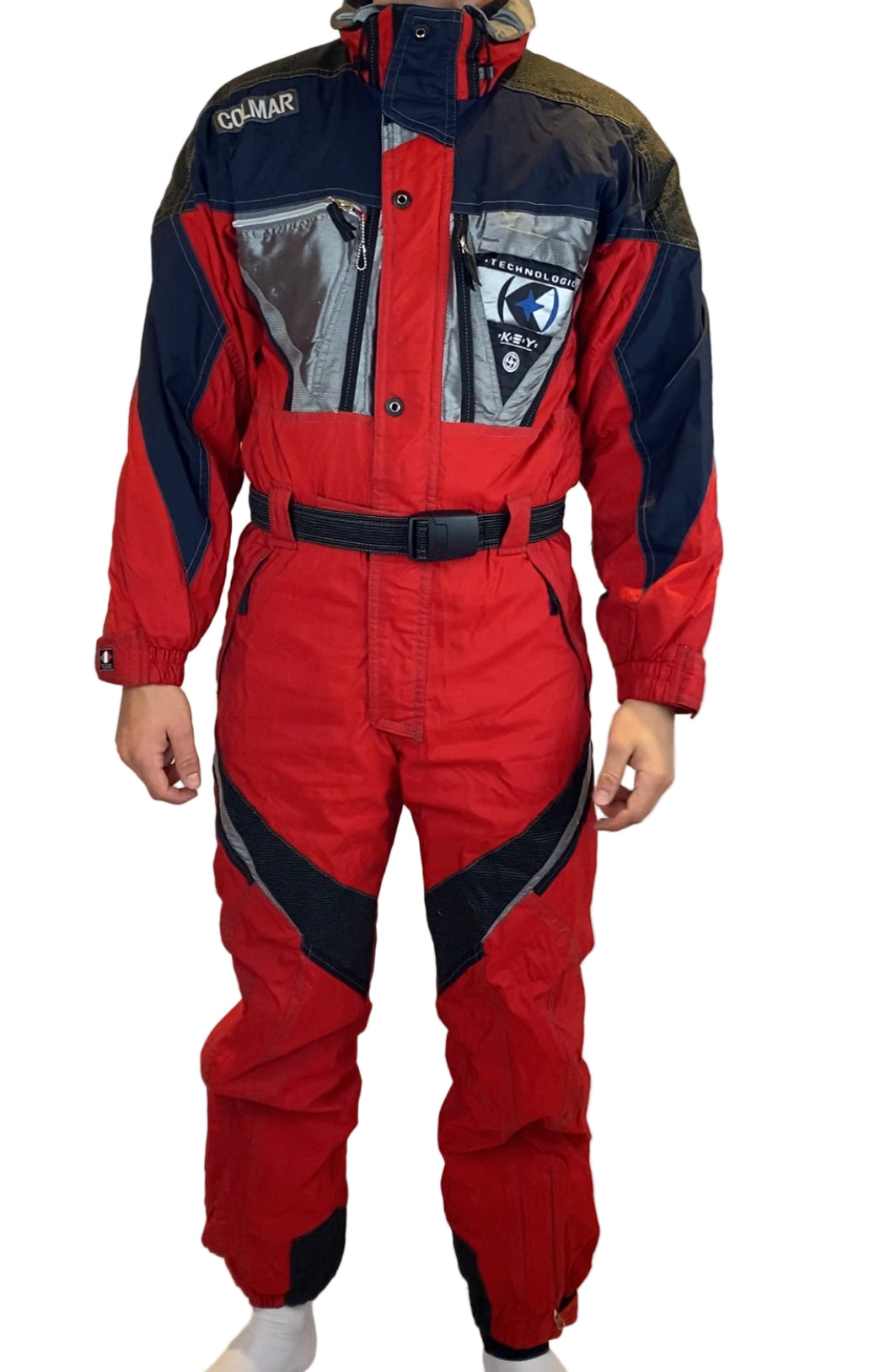 Vintage Skioverall von COLMAR in rot in L in 52