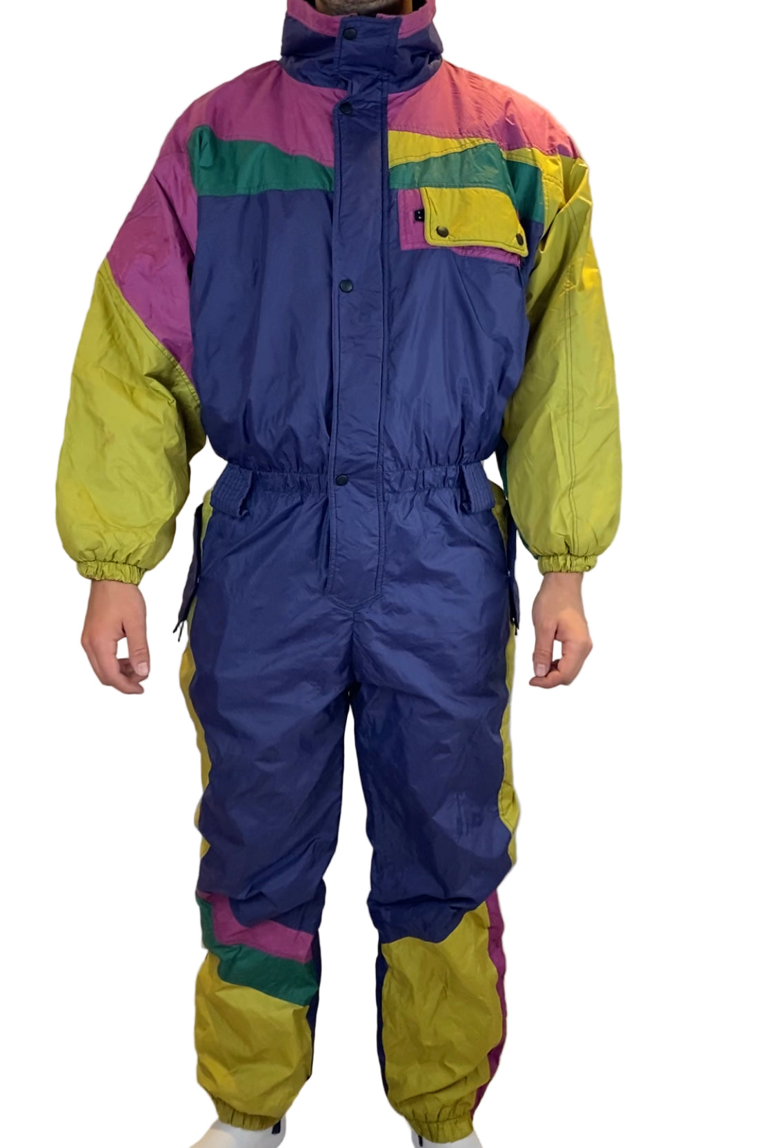 Vintage Skioverall von Egemony in M bunt