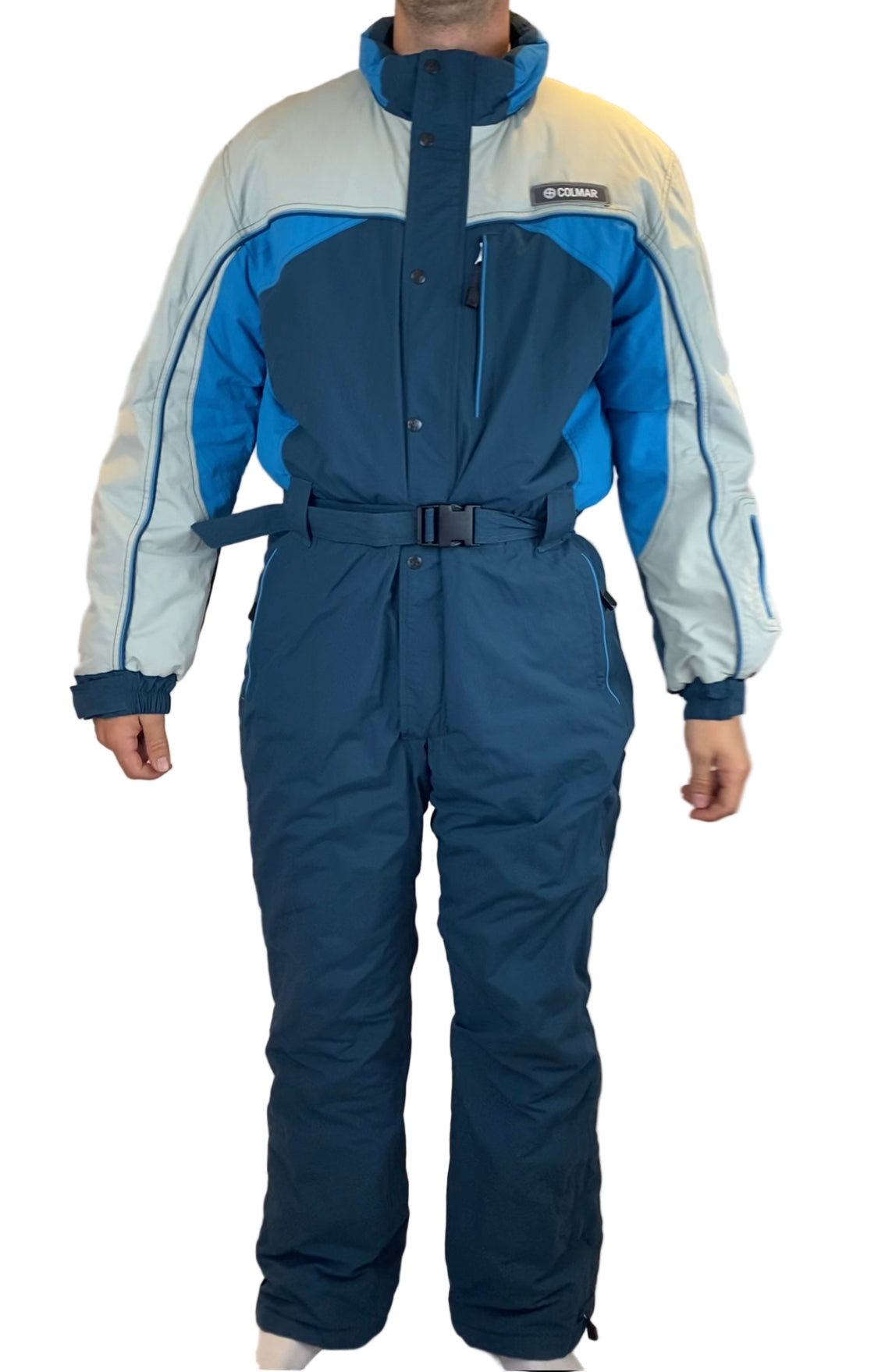 Vintage Skioverall von COLMAR in L/XL in blau/weiss