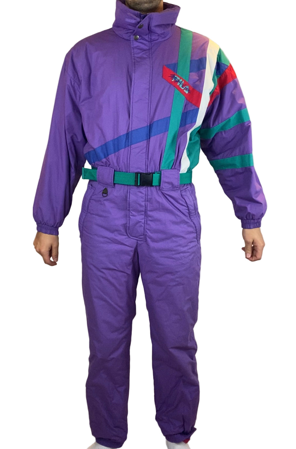 Vintage Skioverall von FILA in Lila/grün in L/XL size 52