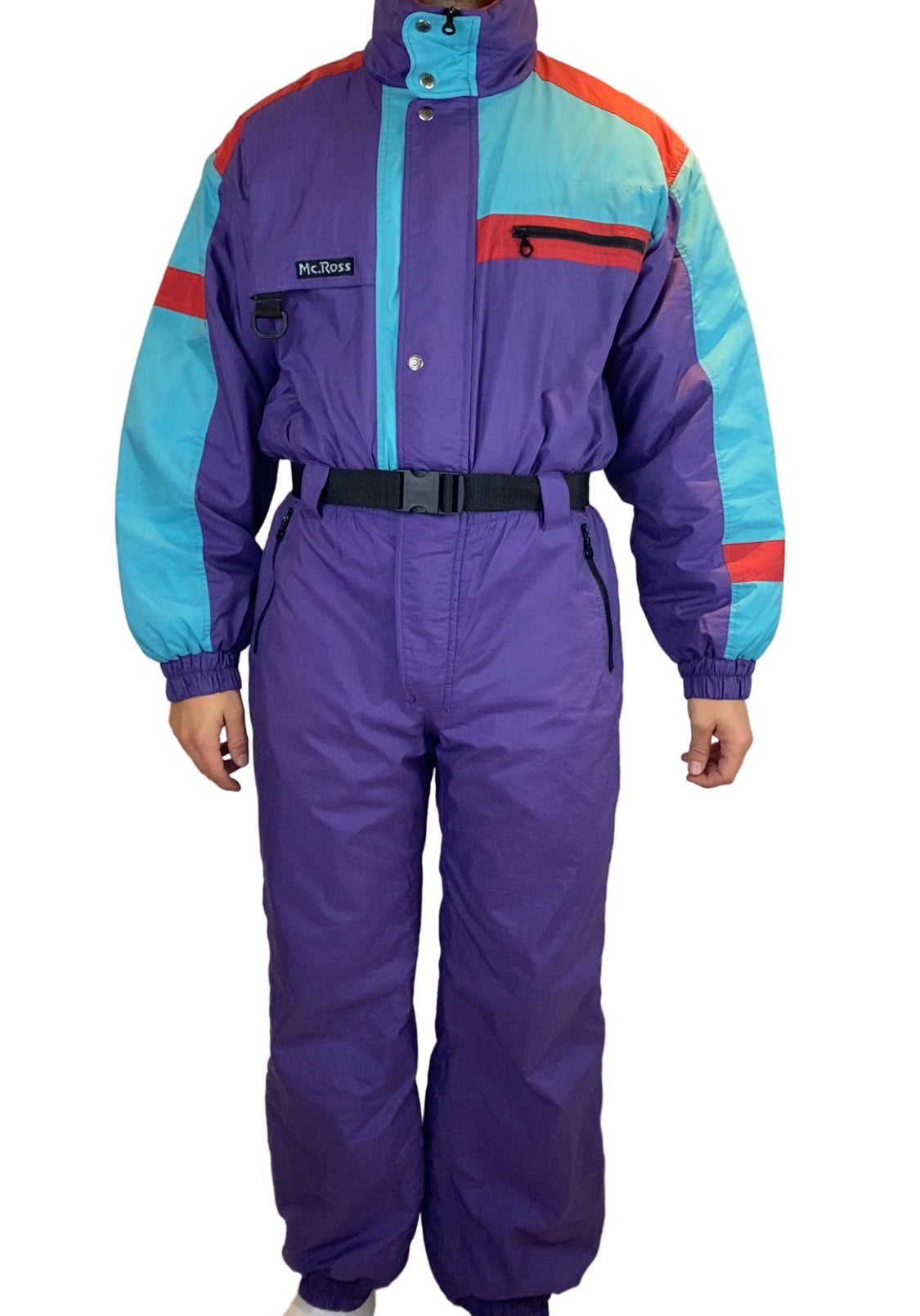 Vintage Skioverall von MC.ROSS in Lila/blau L/XL