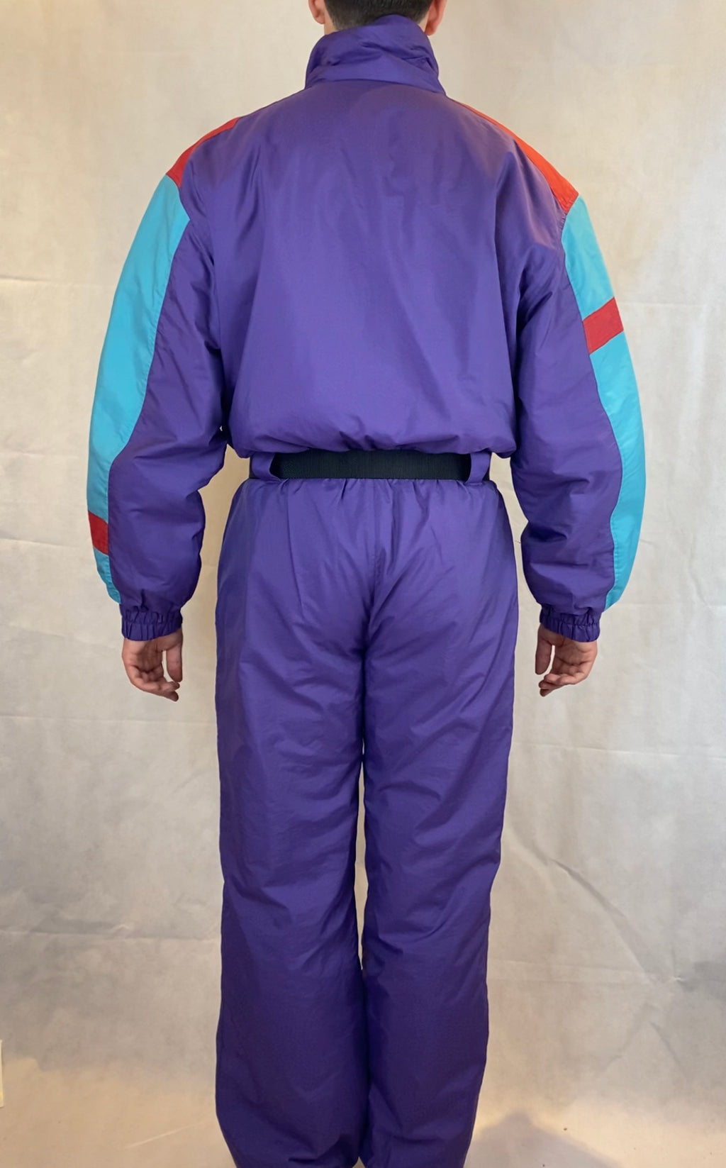 Vintage Skioverall von MC.ROSS in Lila/blau L/XL