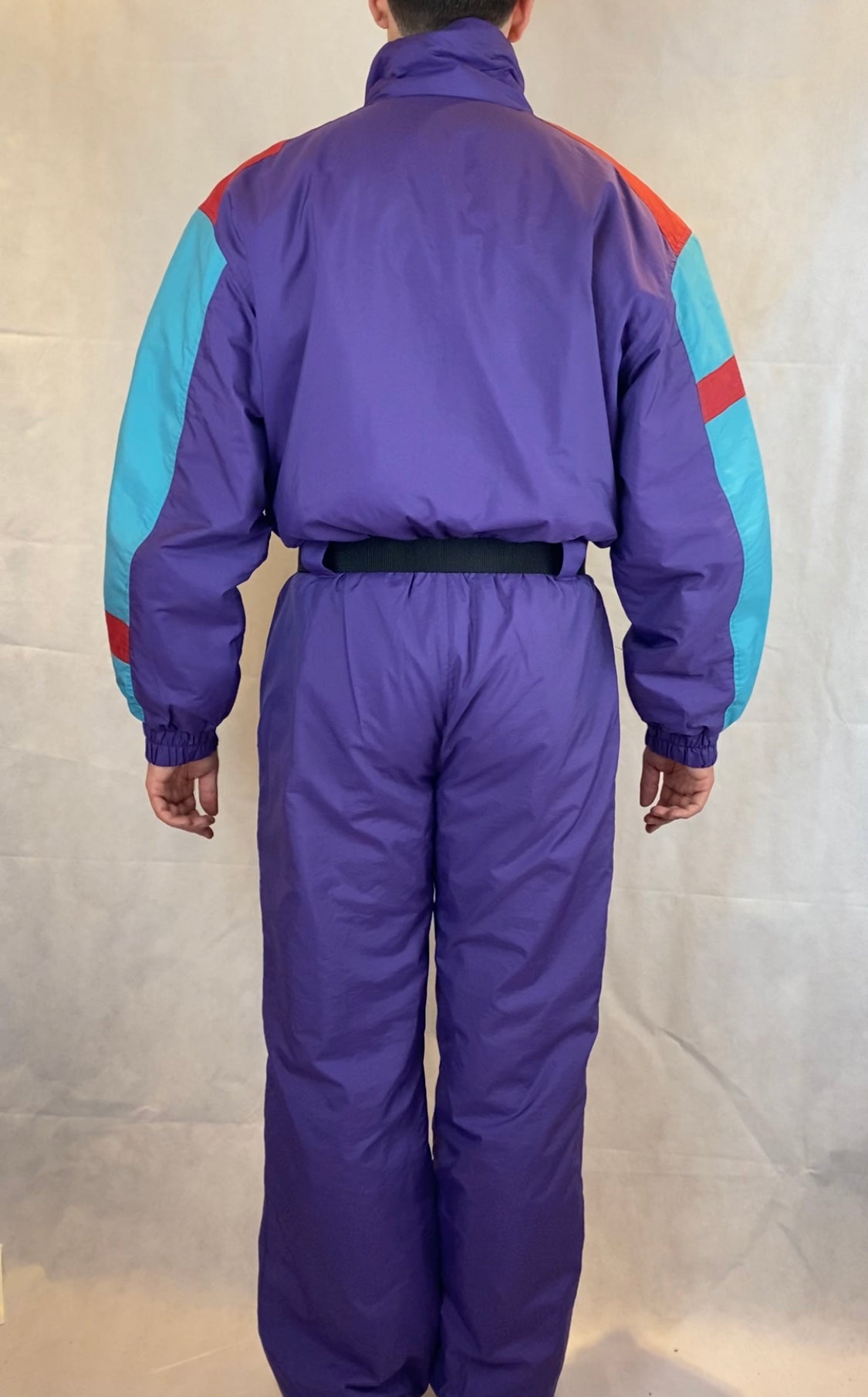 Vintage Skioverall von MC.ROSS in Lila/blau L/XL