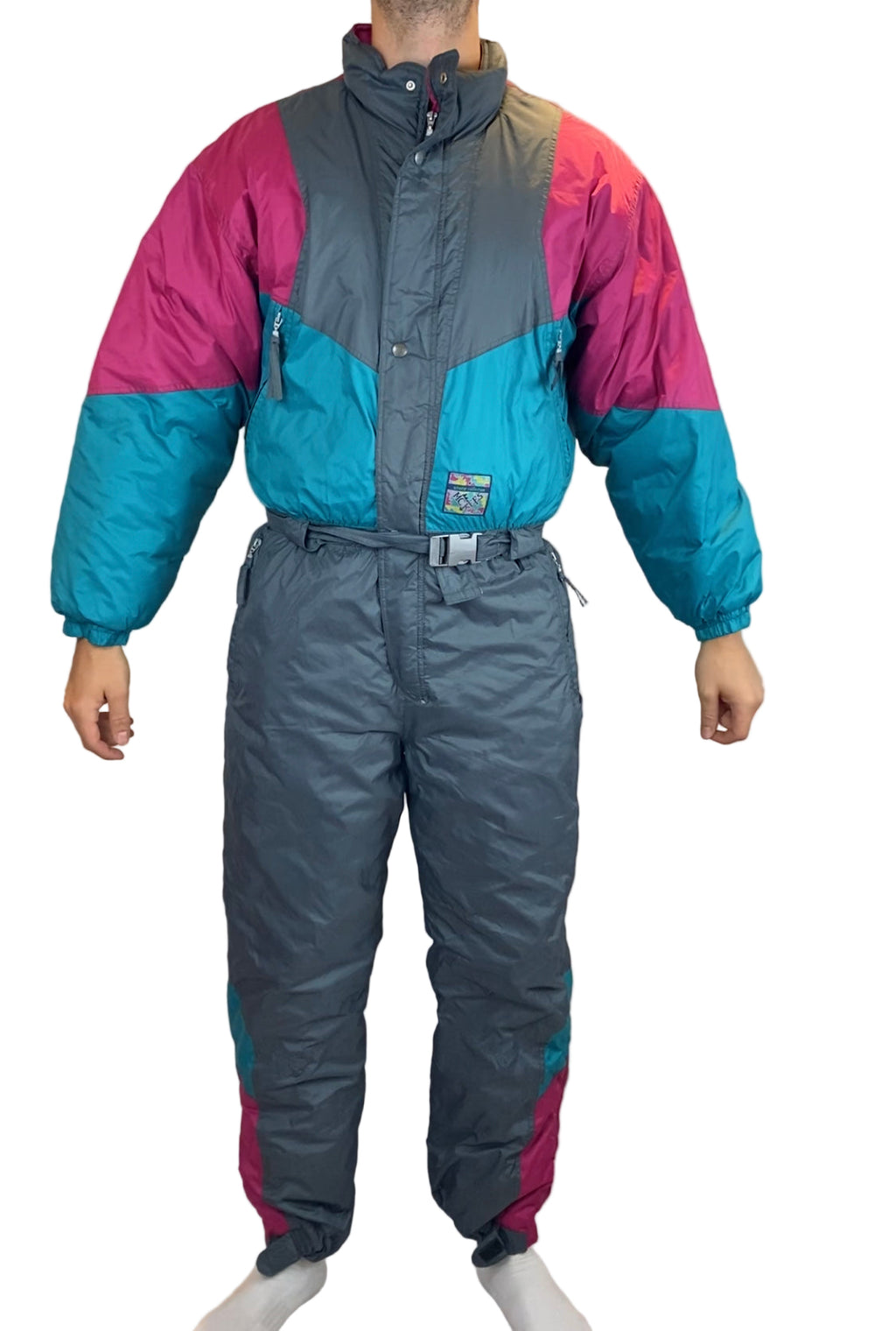 Vintage Skioverall von MC kee´s in Grau/Lila in L