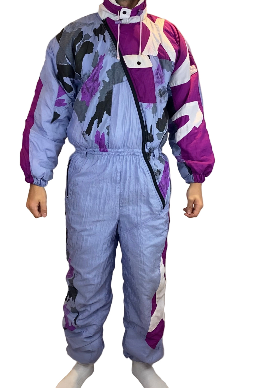 Vintage Skioverall von SnowSki in Lila in L