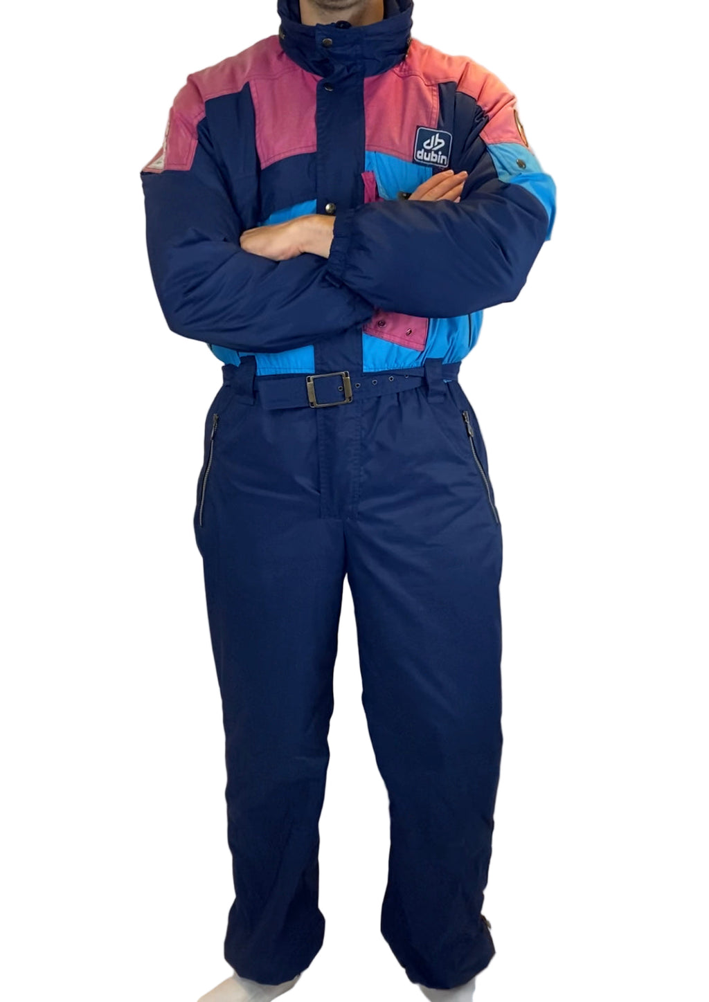 Vintage Skioverall von Dublin in Blau L/XL