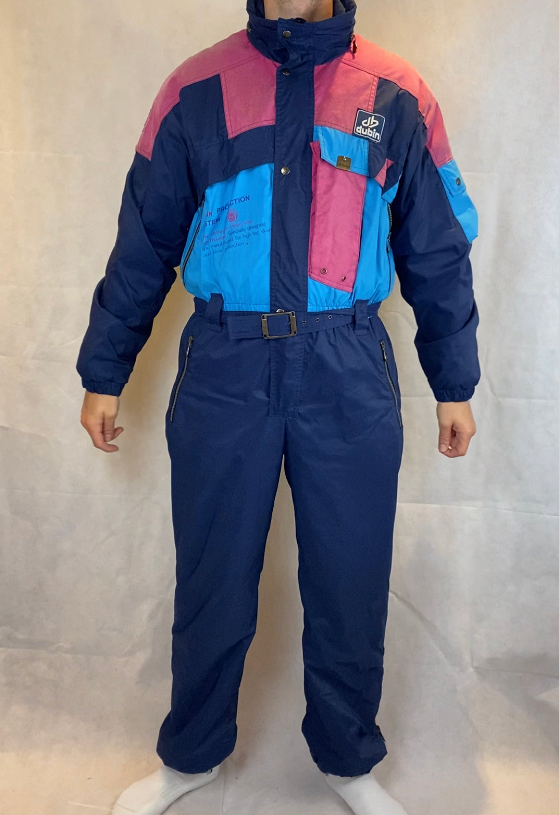 Vintage Skioverall von Dublin in Blau L/XL