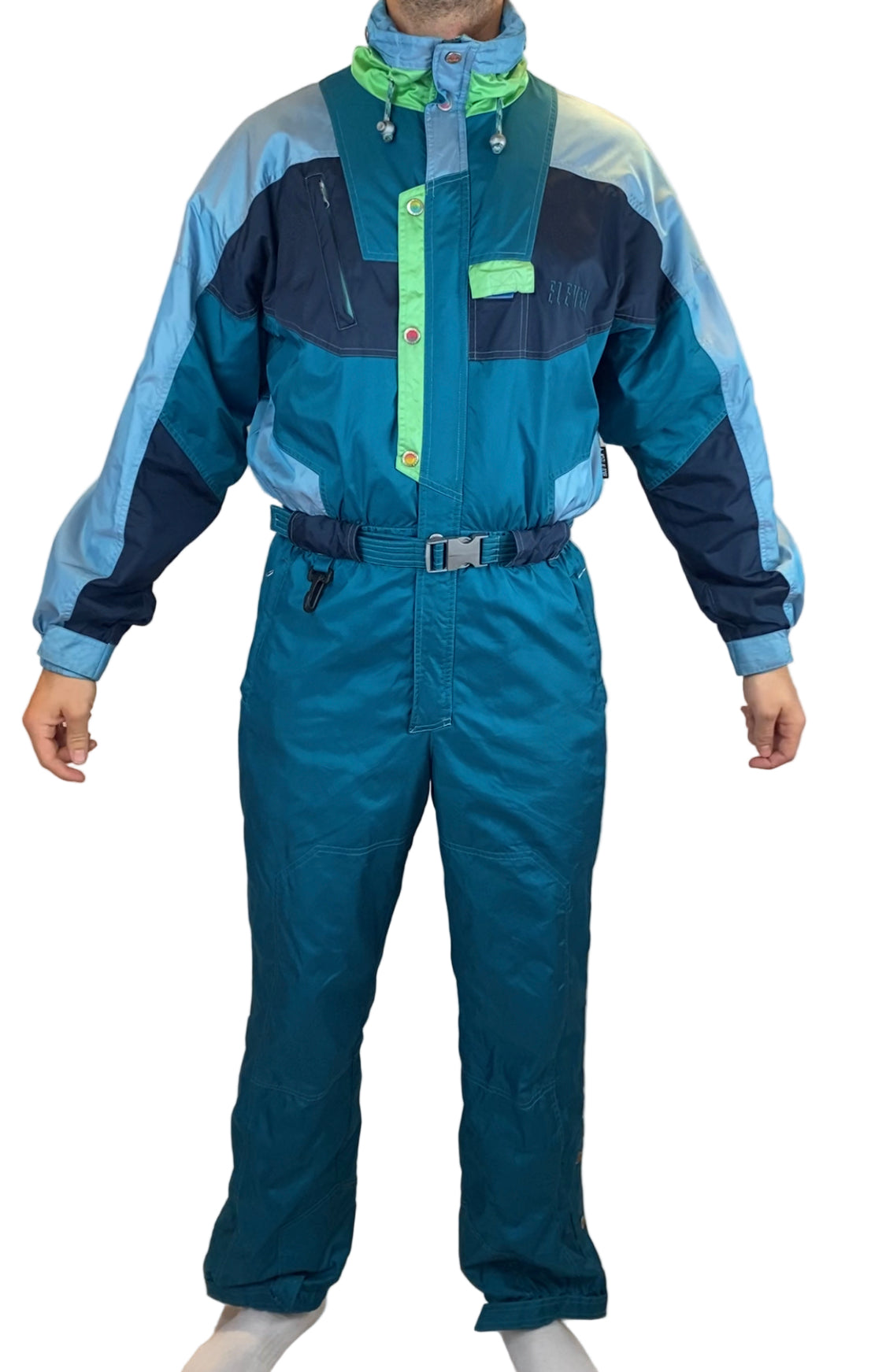 Vintage Skioverall von ELEVEN in Blau in L