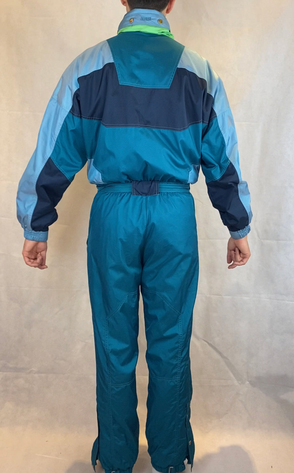 Vintage Skioverall von ELEVEN in Blau in L