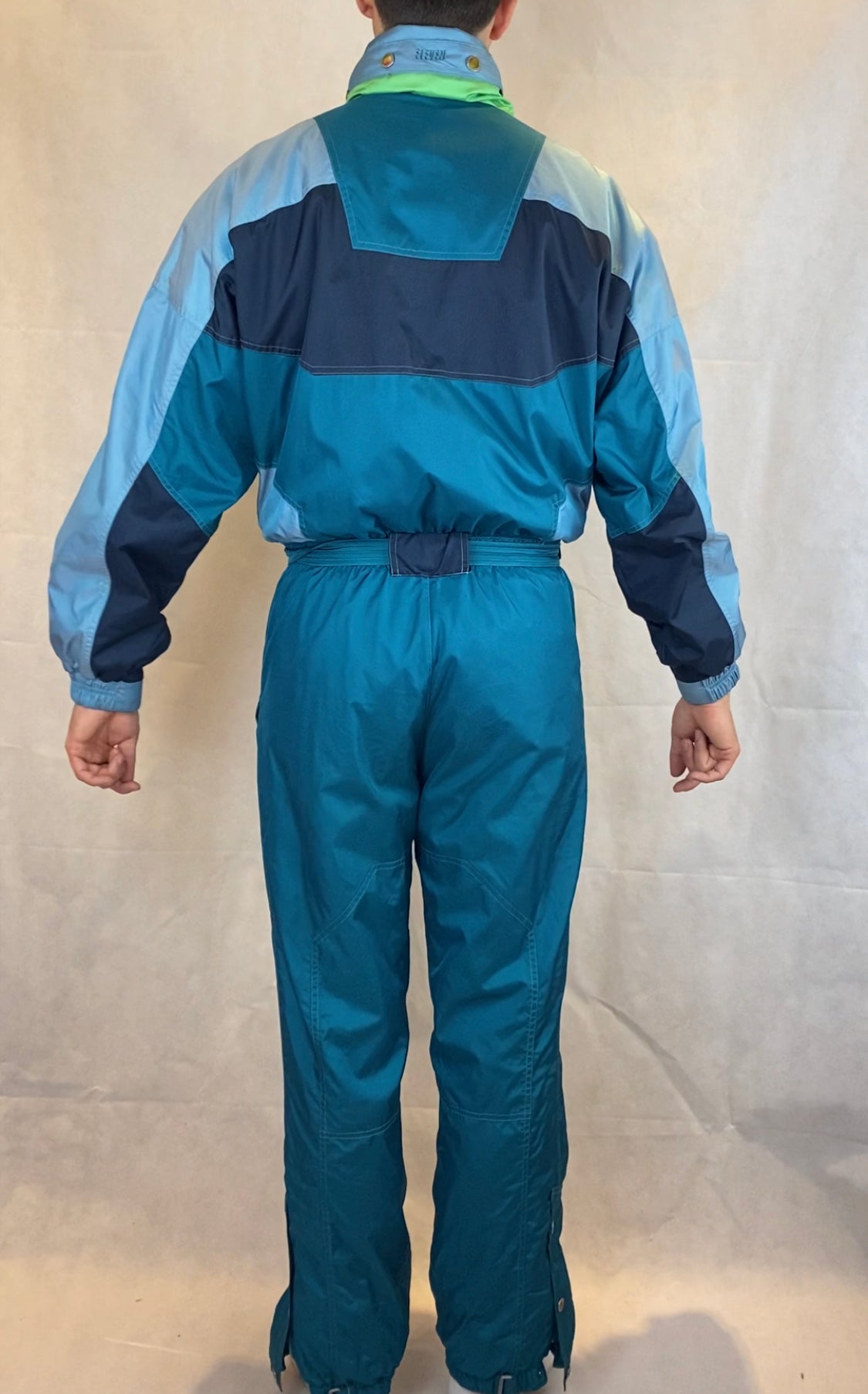 Vintage Skioverall von ELEVEN in Blau in L