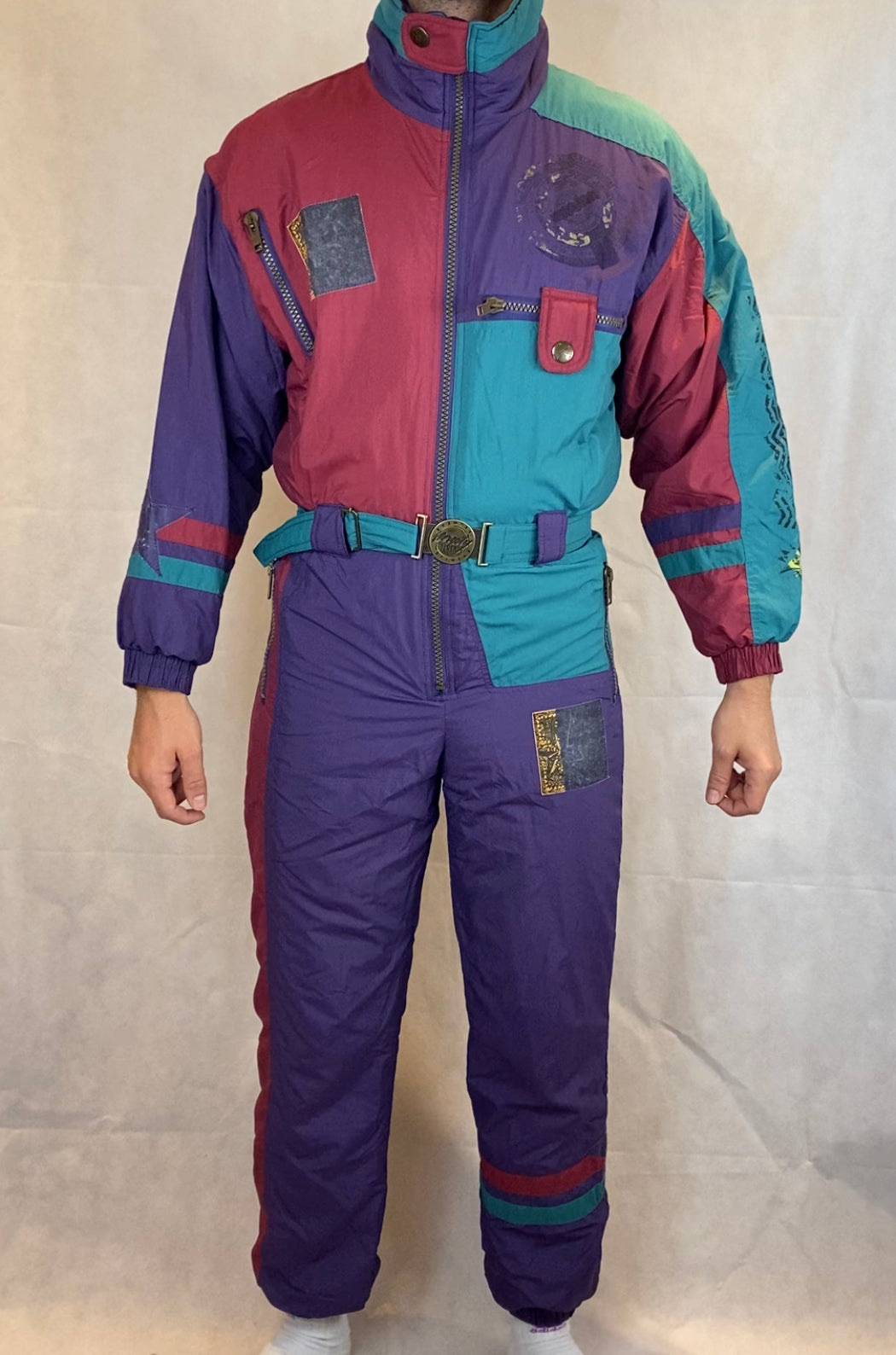 Vintage Skioverall von in Lila in M