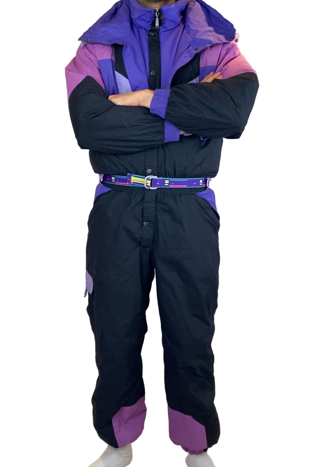 Vintage Skioverall von Tigara in Lila in L/XL SIZE 56