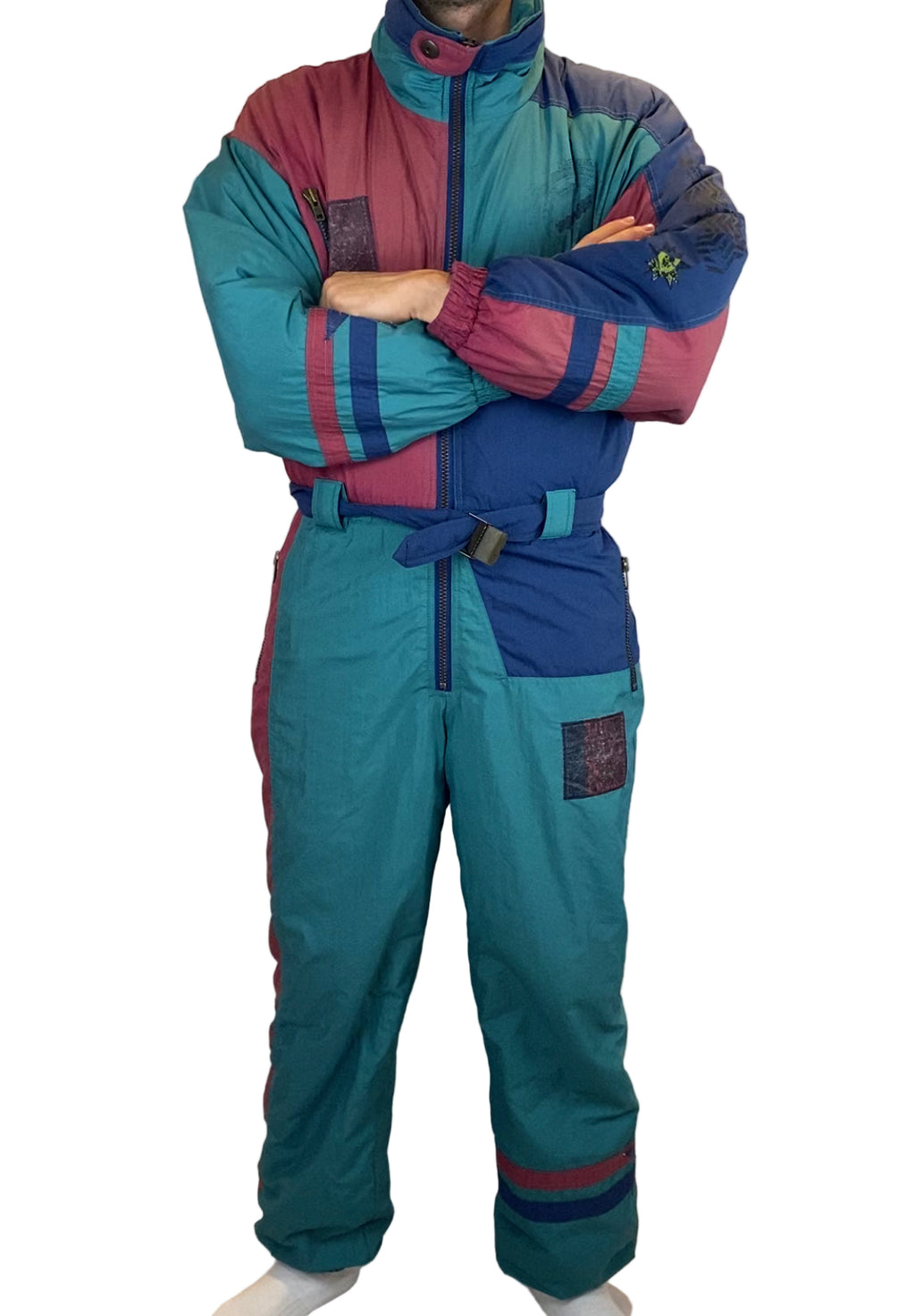 Vintage Skioverall von Etirel in blau M/L Size 50