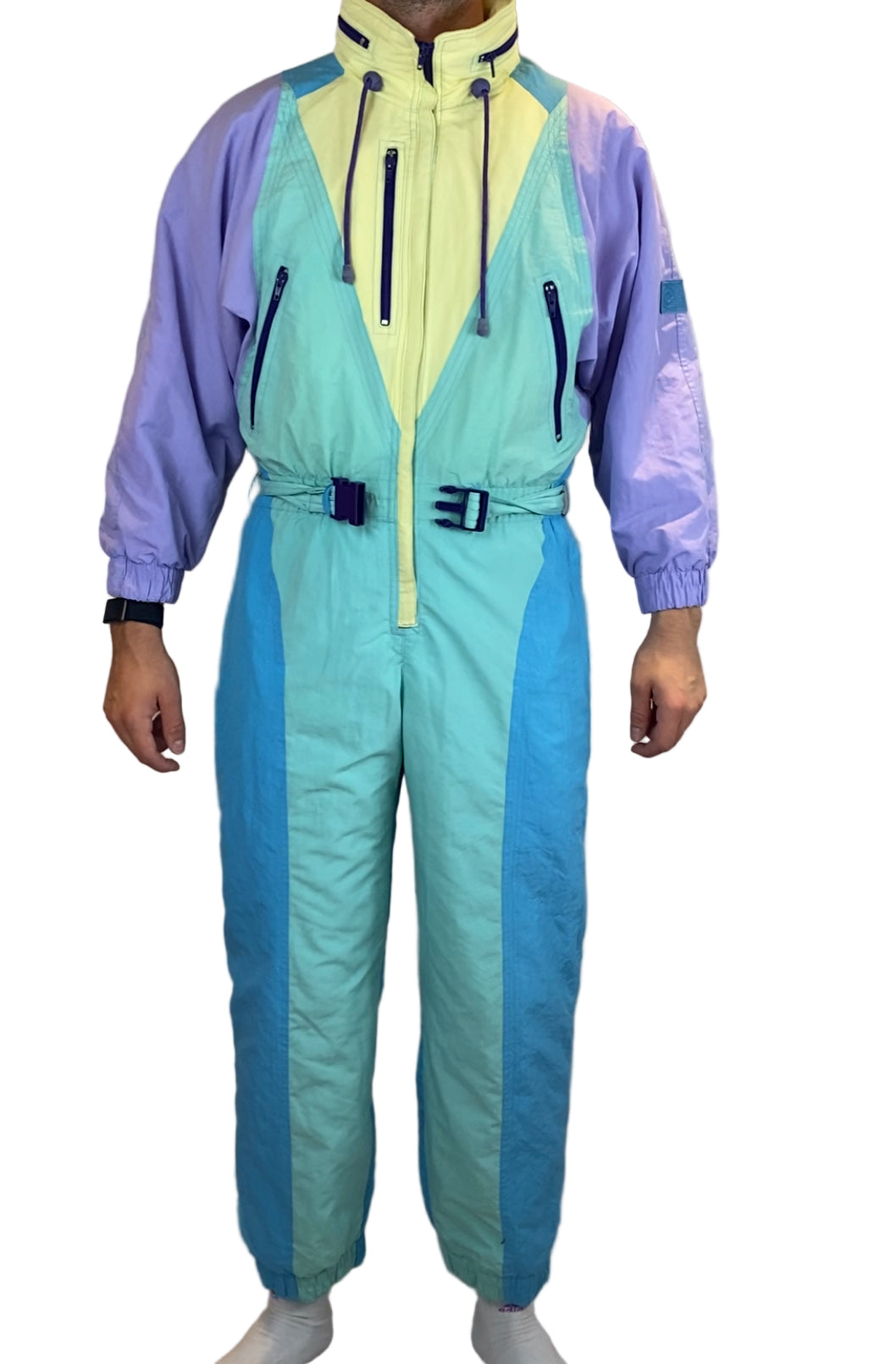 Vintage Skioverall von O2 in blau/lila in M