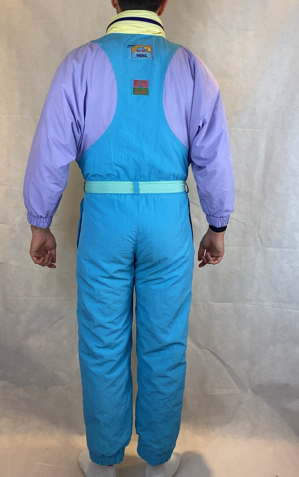 Vintage Skioverall von O2 in blau/lila in M