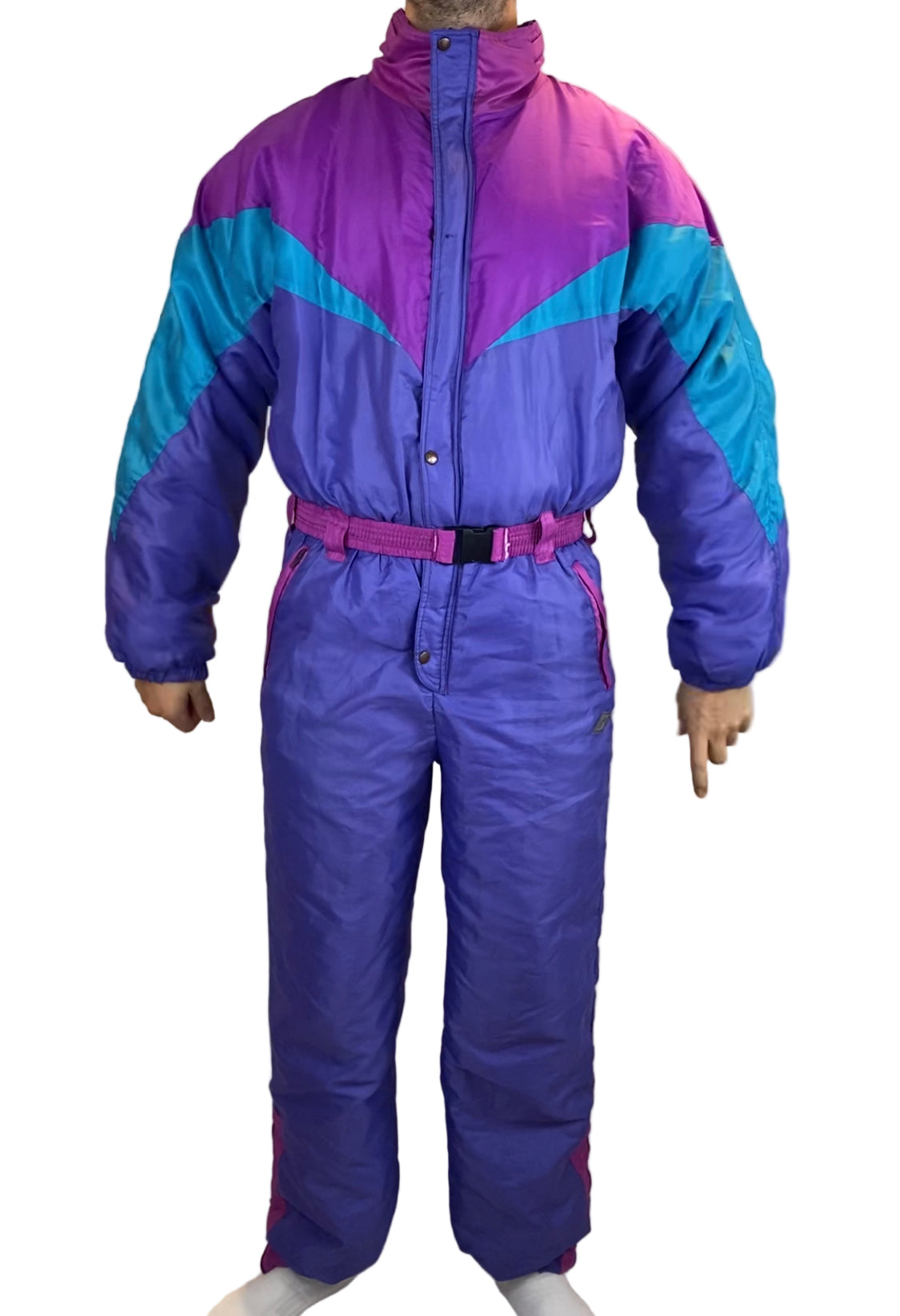 Vintage Skioverall von in blau/lila in L