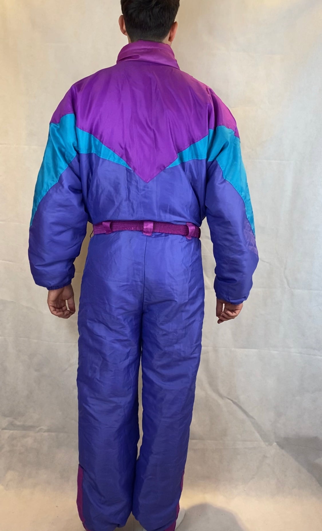 Vintage Skioverall von in blau/lila in L