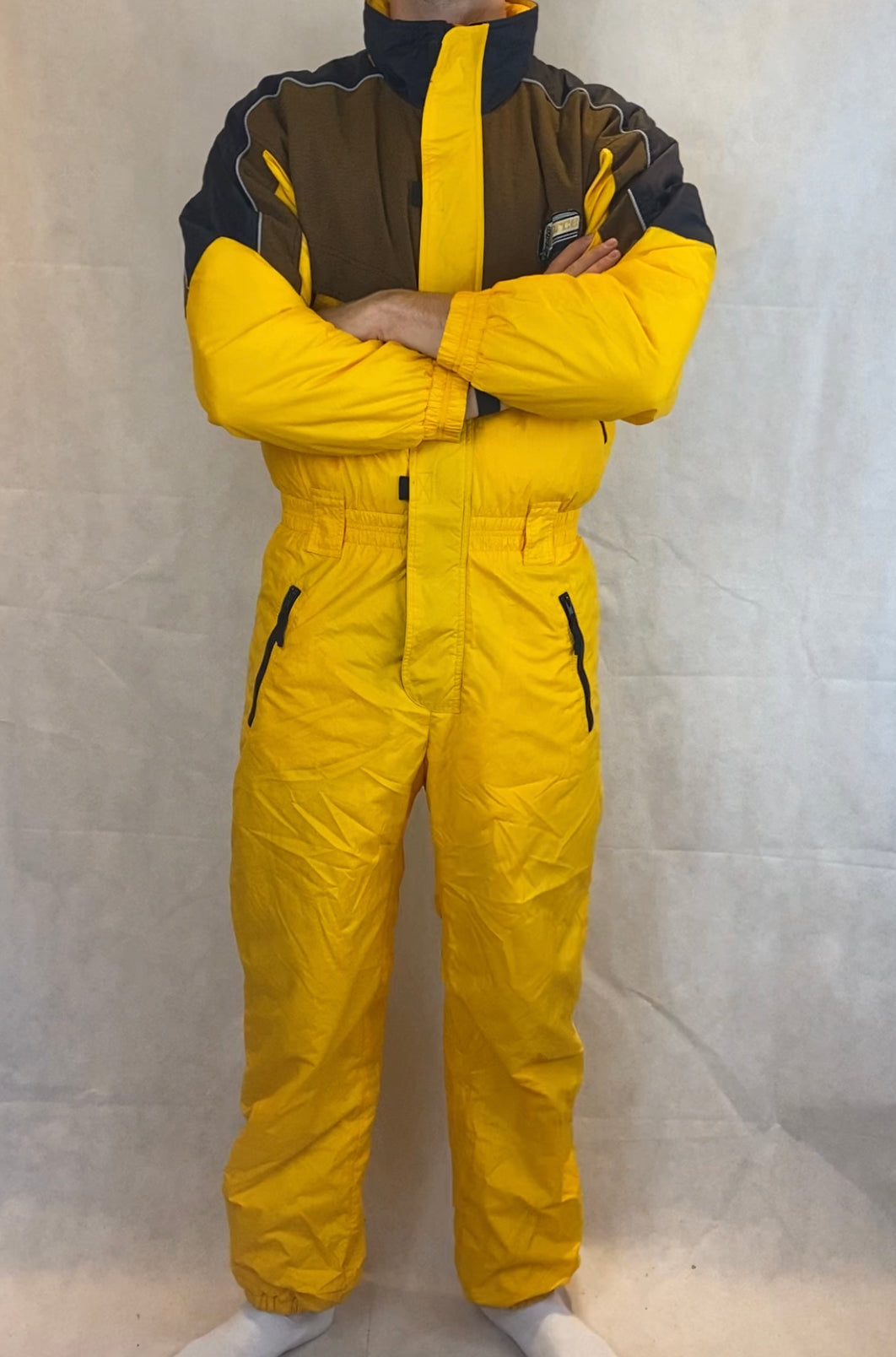 Vintage Skioverall von in gelb in L