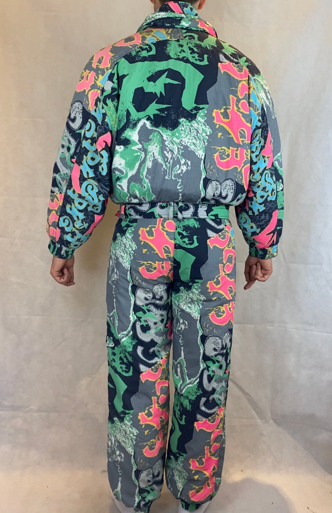 Vintage Skioverall von Elho in bunt in L