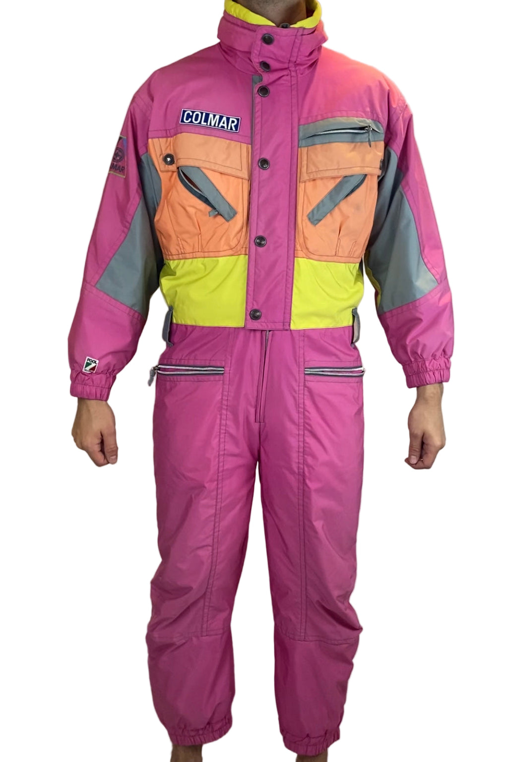 Vintage Skioverall von COLMAR in rosa in L