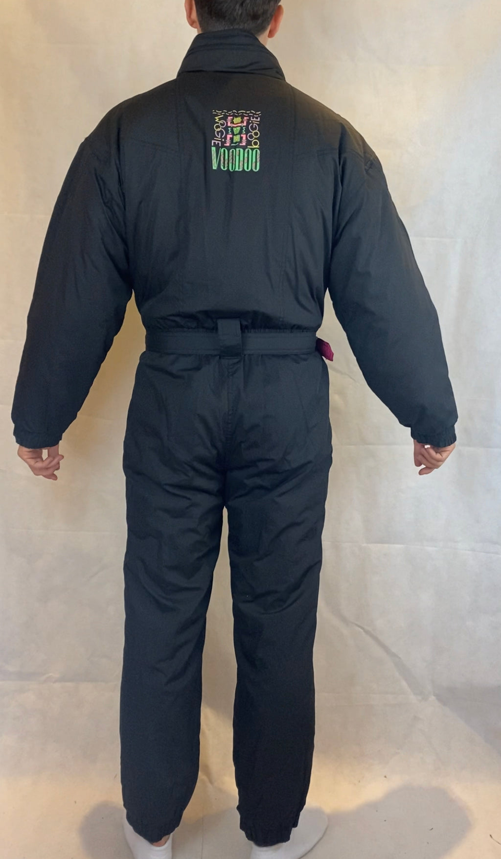 Vintage Skioverall von Ski Style in schwarz in L