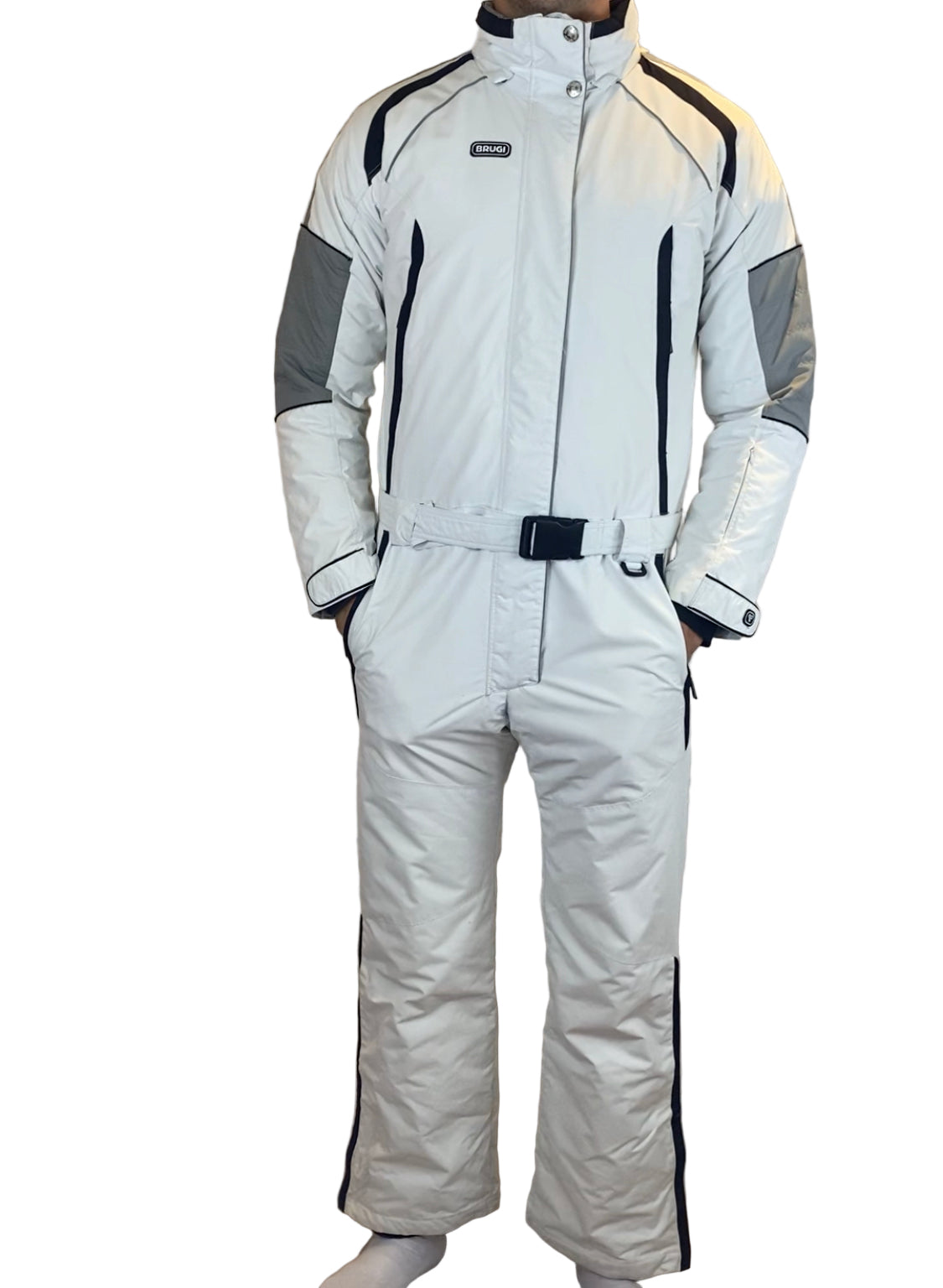 Vintage Skioverall in weiss von Brugi in L