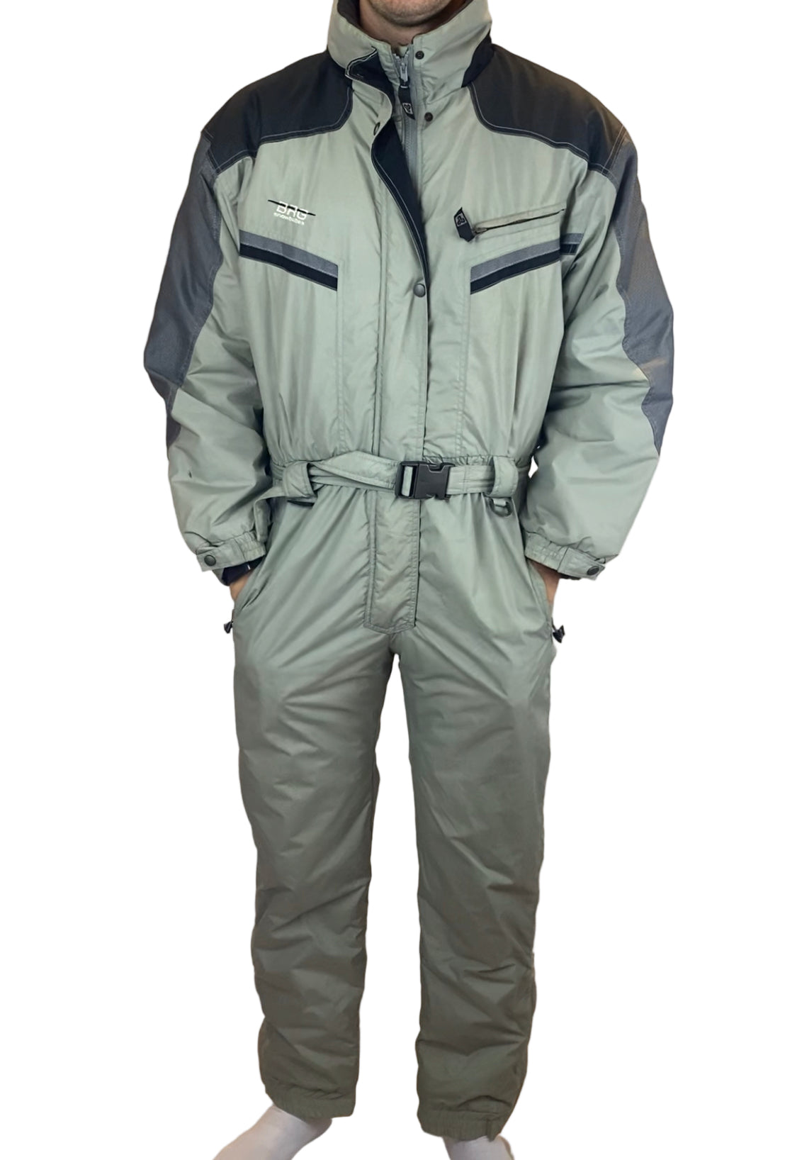 Vintage Skioverall von BRUGI in grau in L