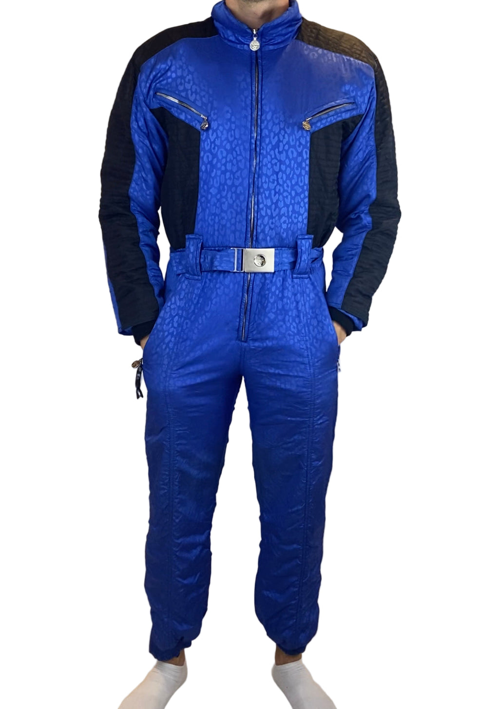 Vintage Skioverall von High Society in blau in M