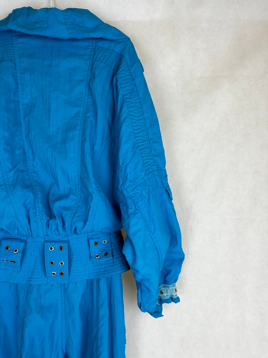 Vintage Skioverall in blau/turkis in M/L