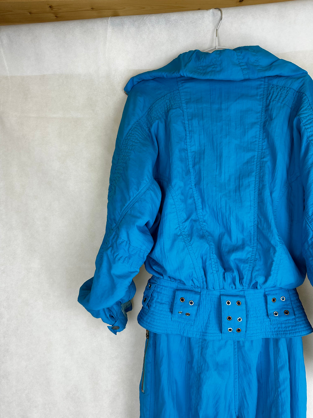 Vintage Skioverall in blau/turkis in M/L
