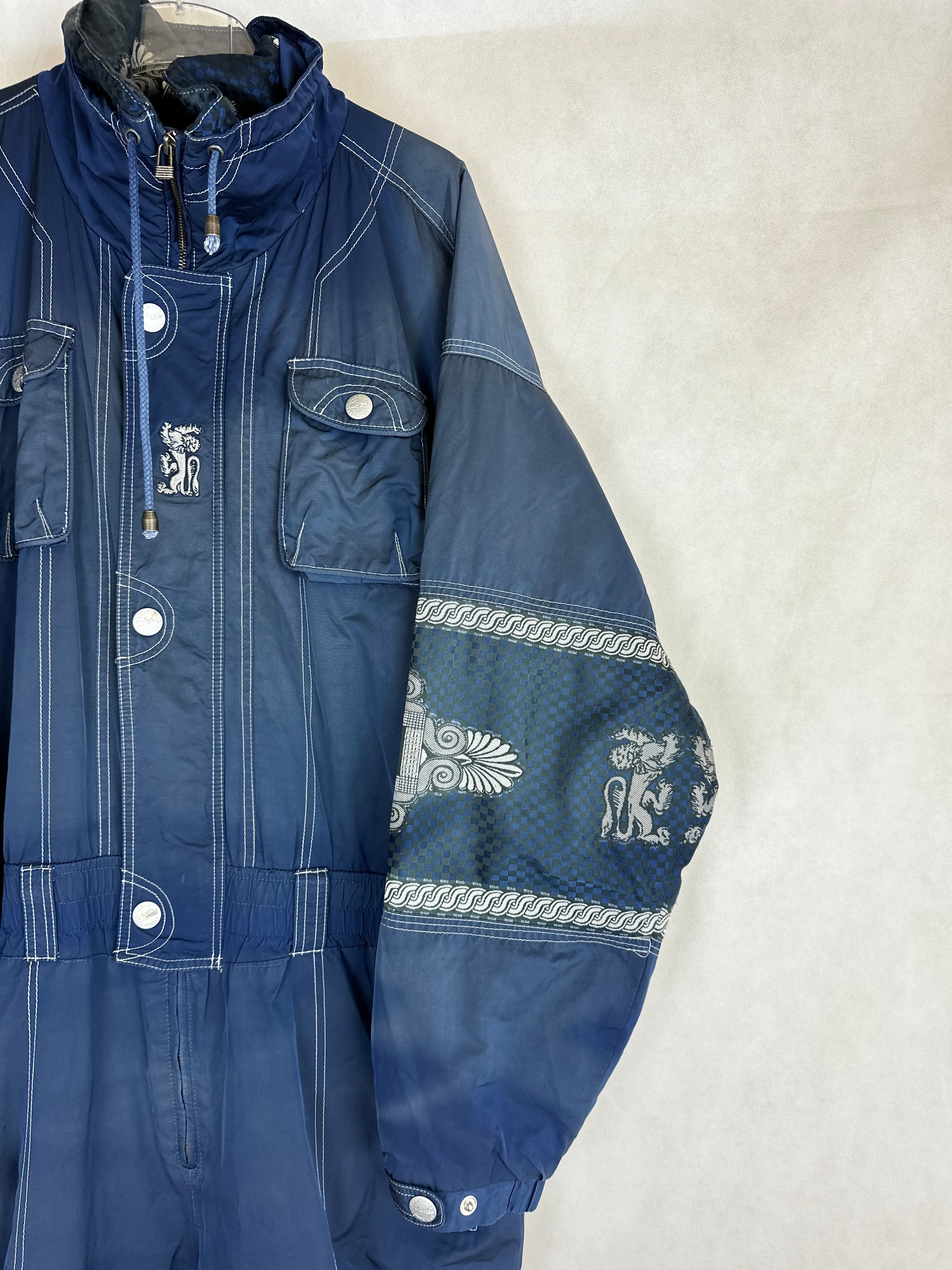 Vintage Skioverall in blau in L/XL