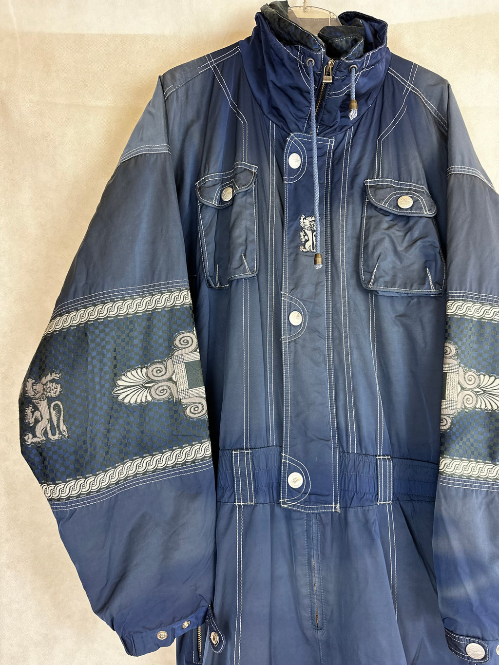 Vintage Skioverall in blau in L/XL