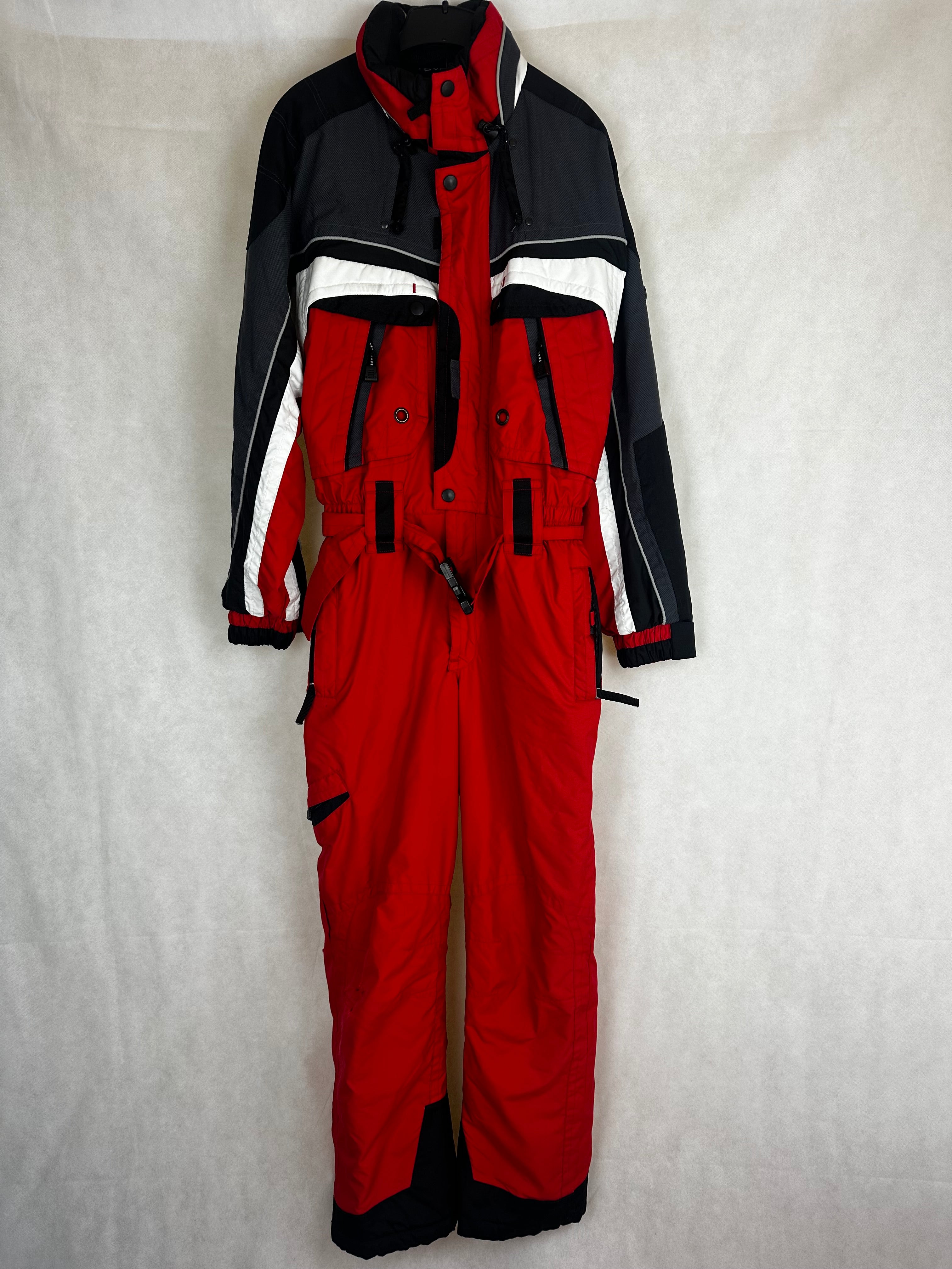 Vintage Skioverall in rot in L/XL