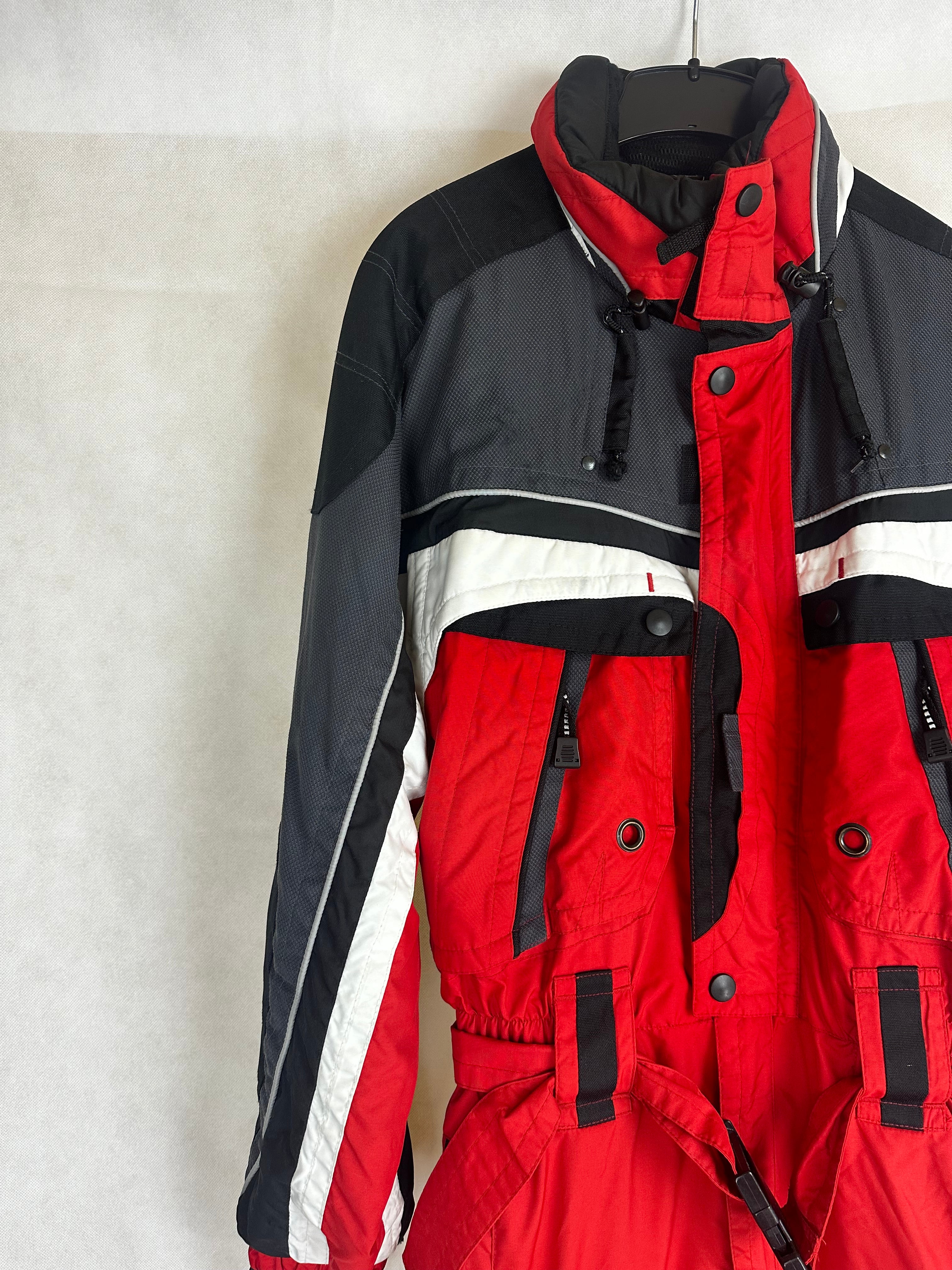 Vintage Skioverall in rot in L/XL
