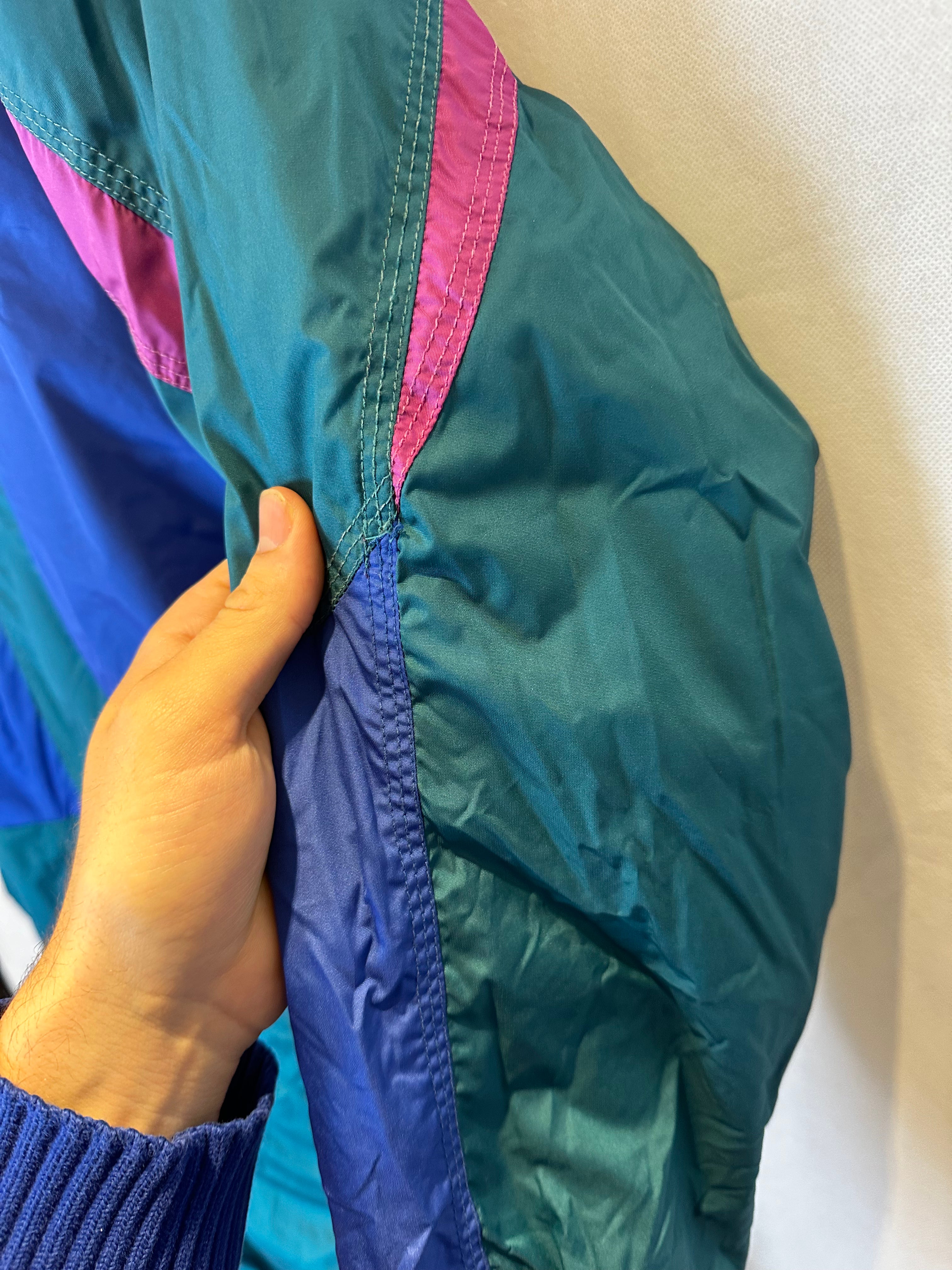 Vintage Skioverall in XL Grün/blau